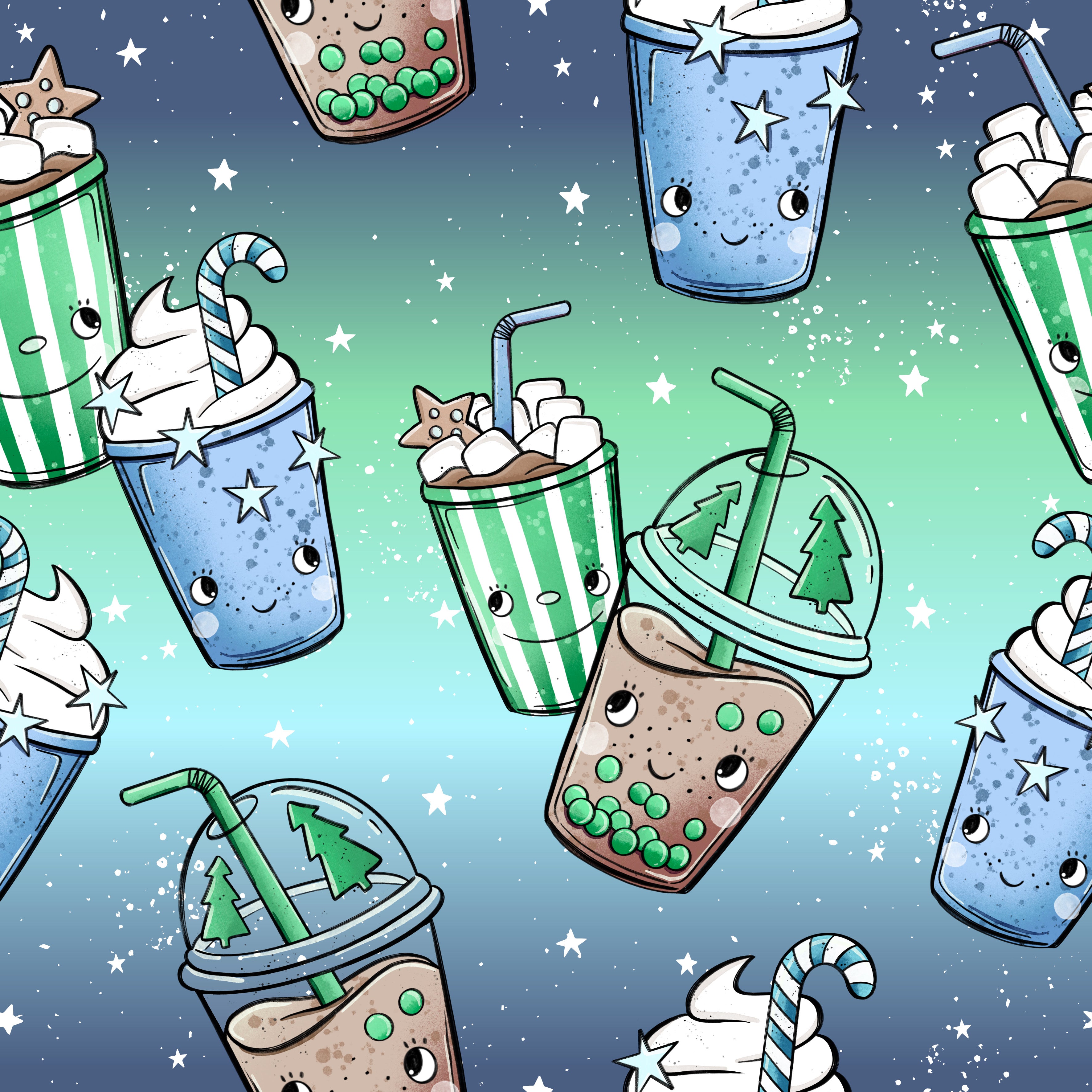 Flauschi „Cups blau“