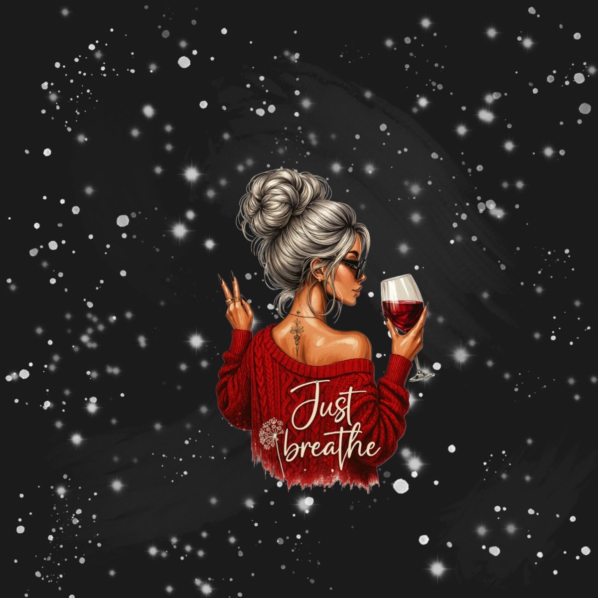 Panel „Just Breather Bordo“ - Crazy Fabrics