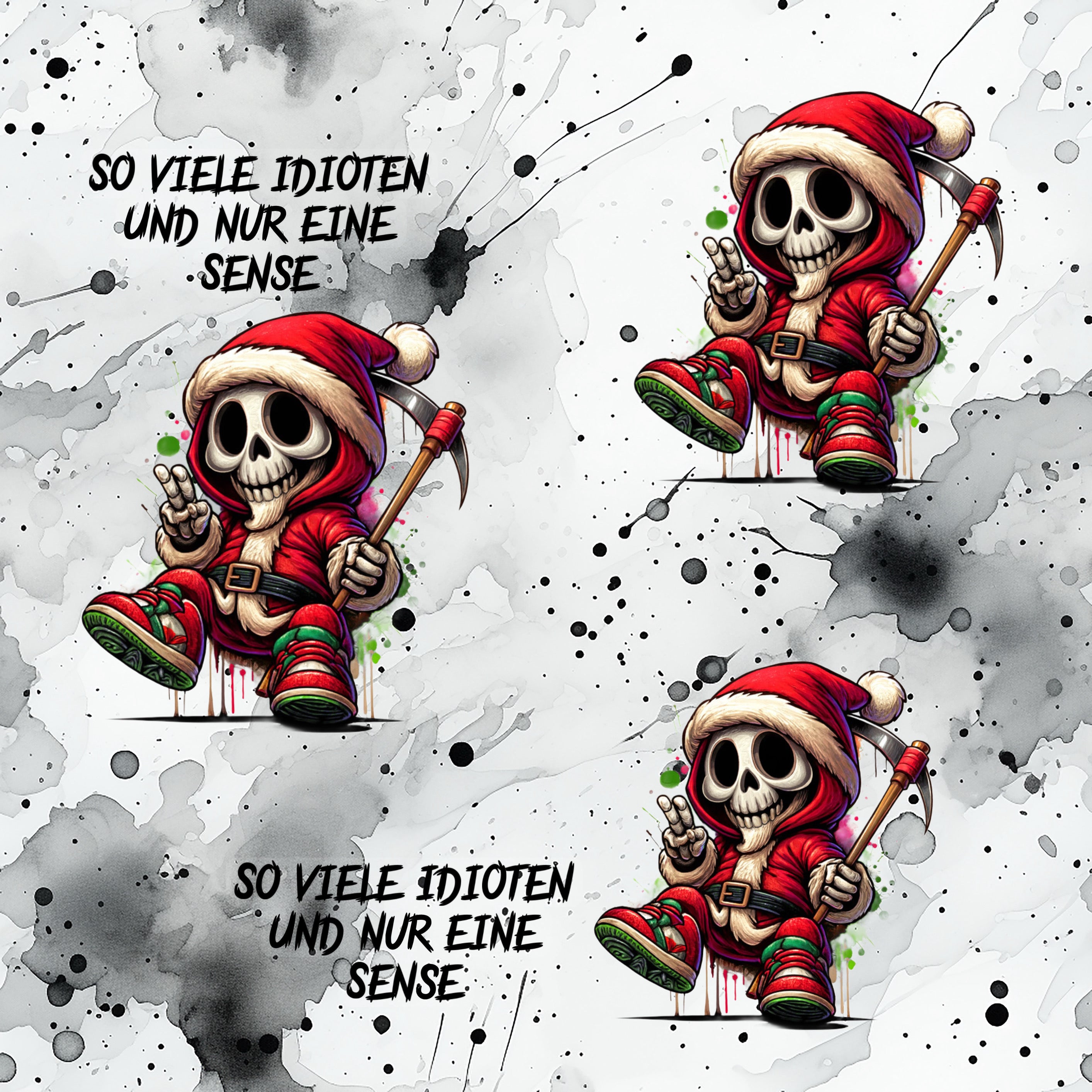 Stoff „So viele Idioten x-mas“