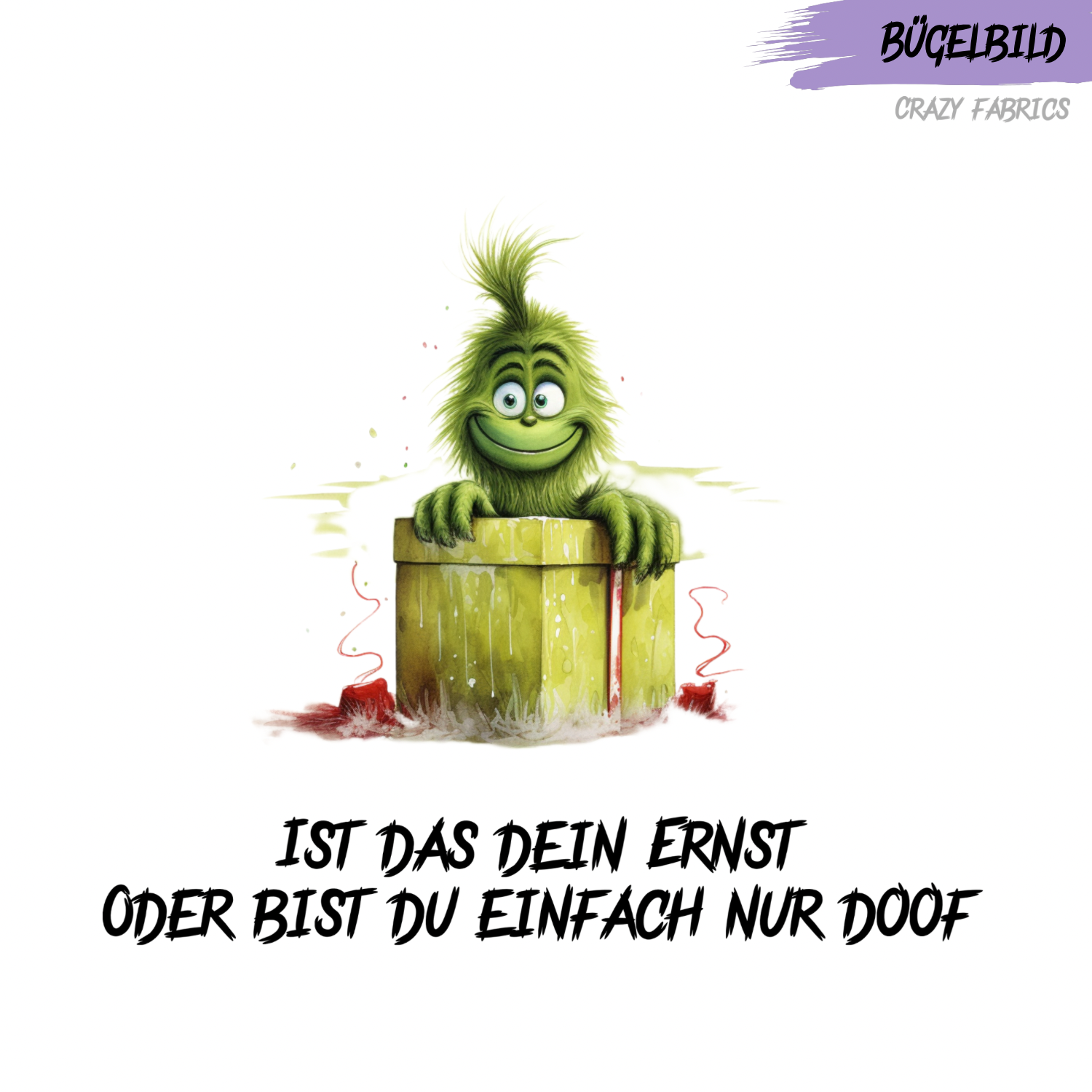 Bügelbild „Einfach nur doof“