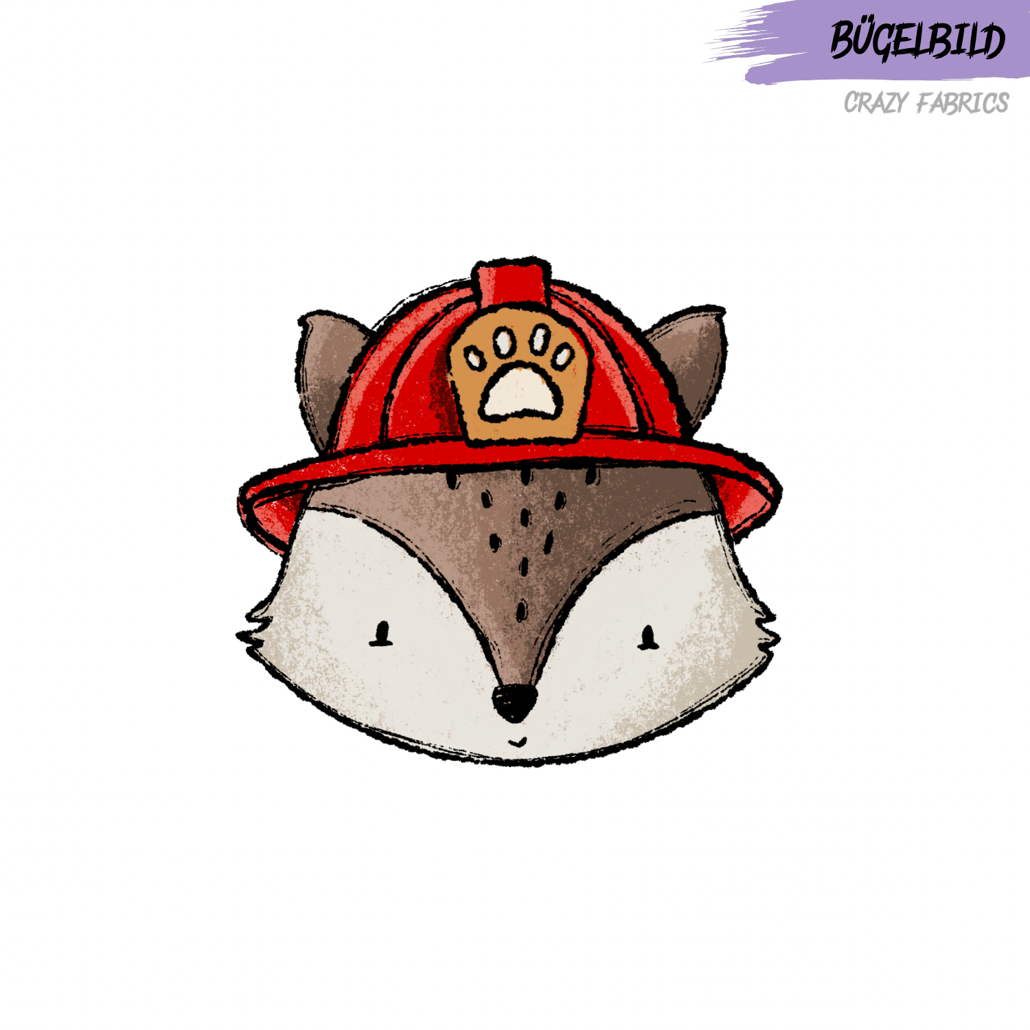 Bügelbild „Feuerwehr Tier“
