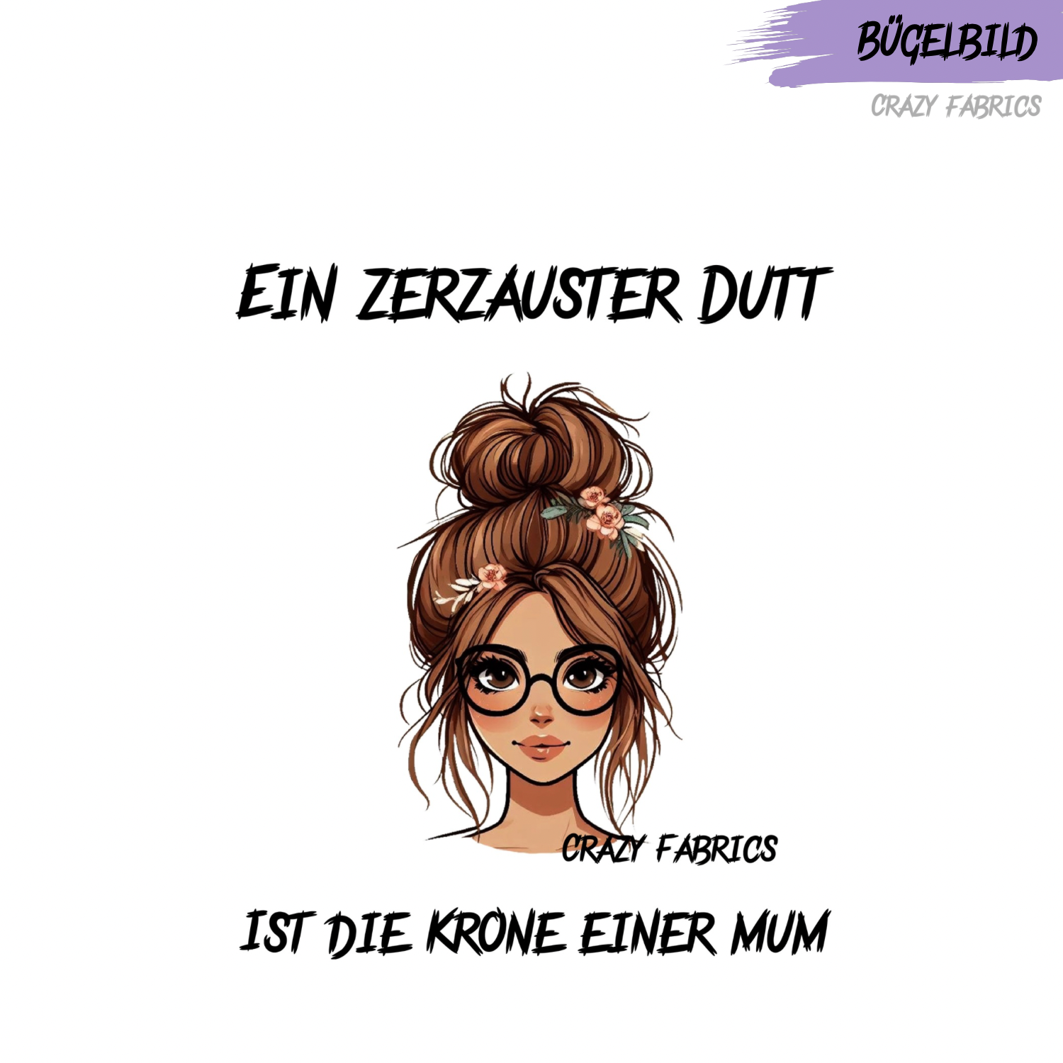 Bügelbild „Krone einer Mum“