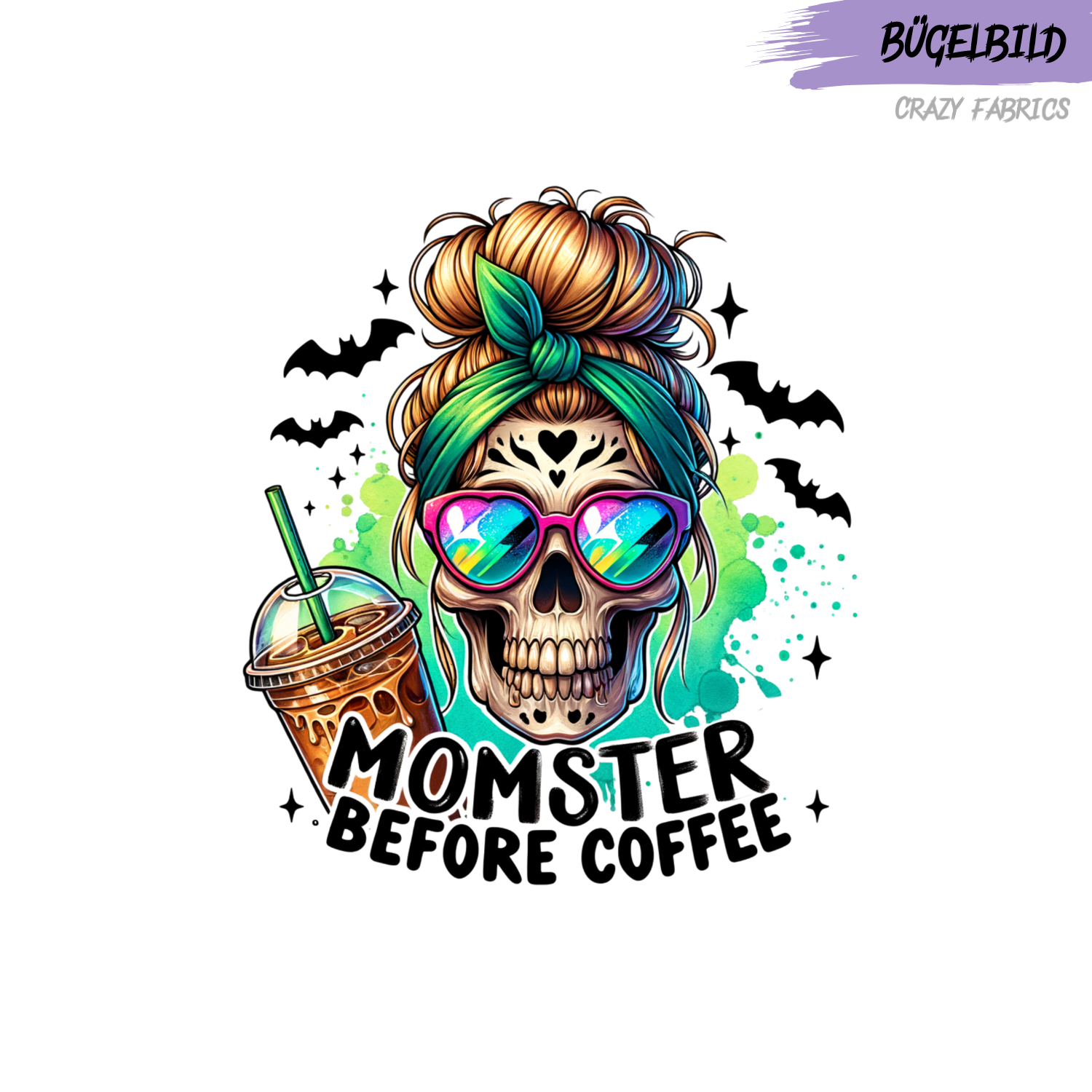 Bügelbild „Momster“