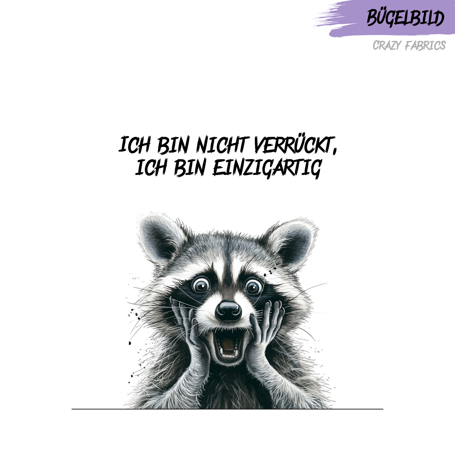 Bügelbild „Einzigartig“