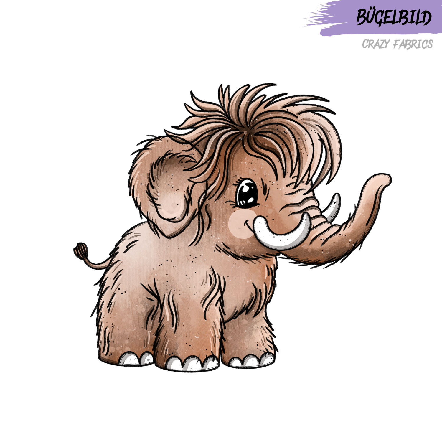 Bügelbild „Kleines Mammut“