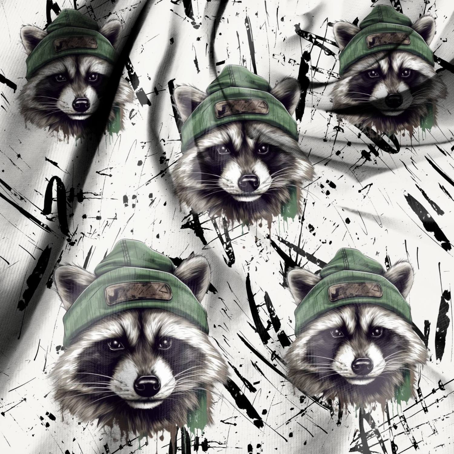 Bio Jersey „Raccoon mit Mütze“