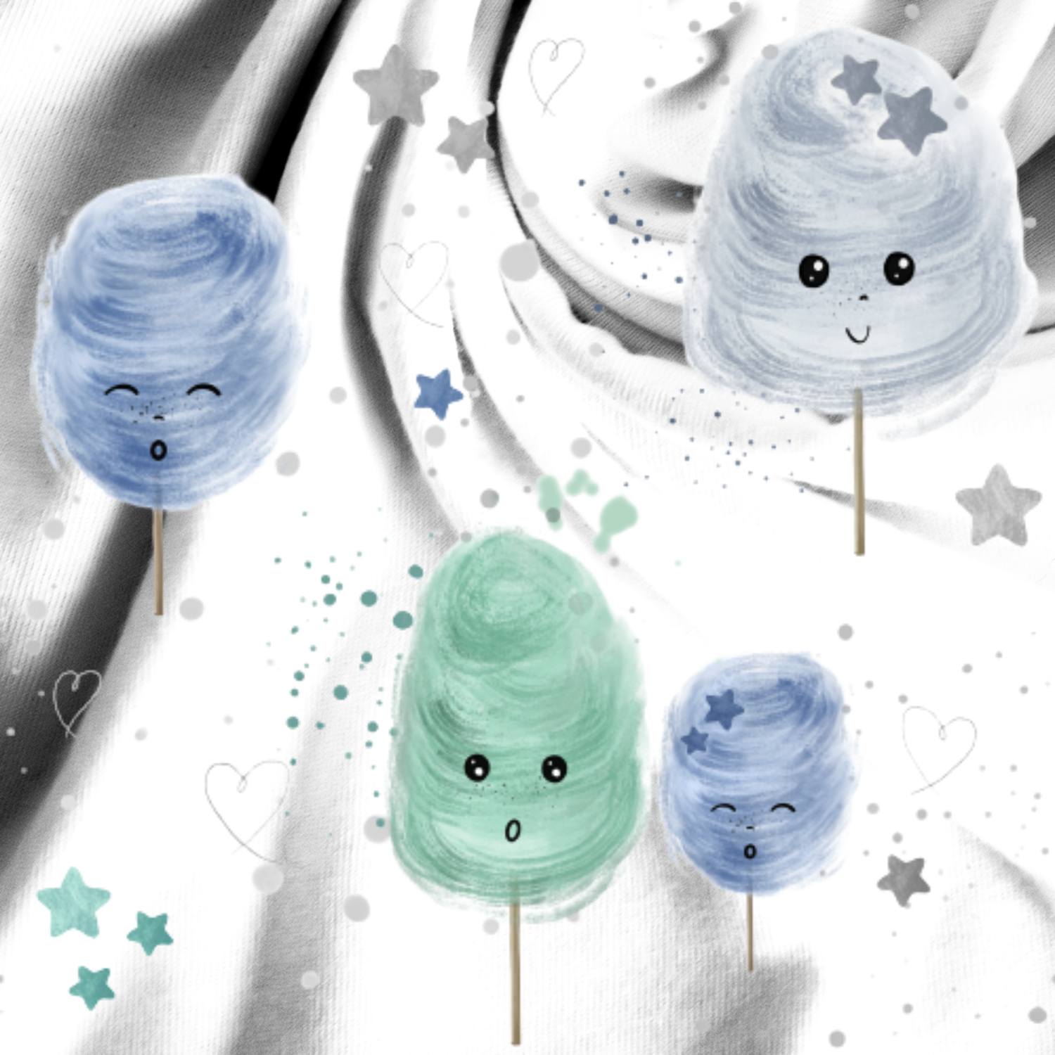 Bio Jersey „Zuckerwatte bla grün“