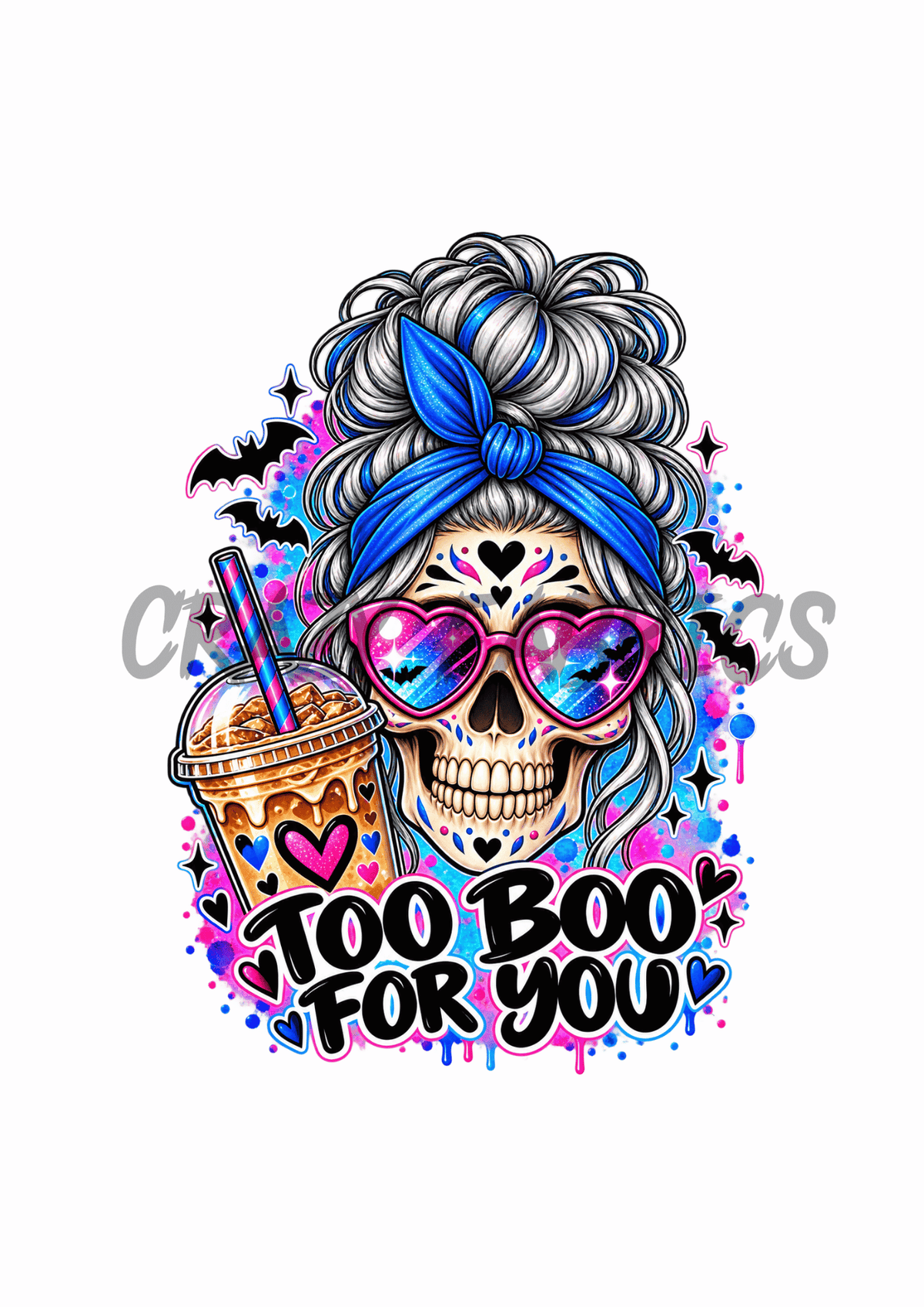 Bügelbild „Too Boo for You“