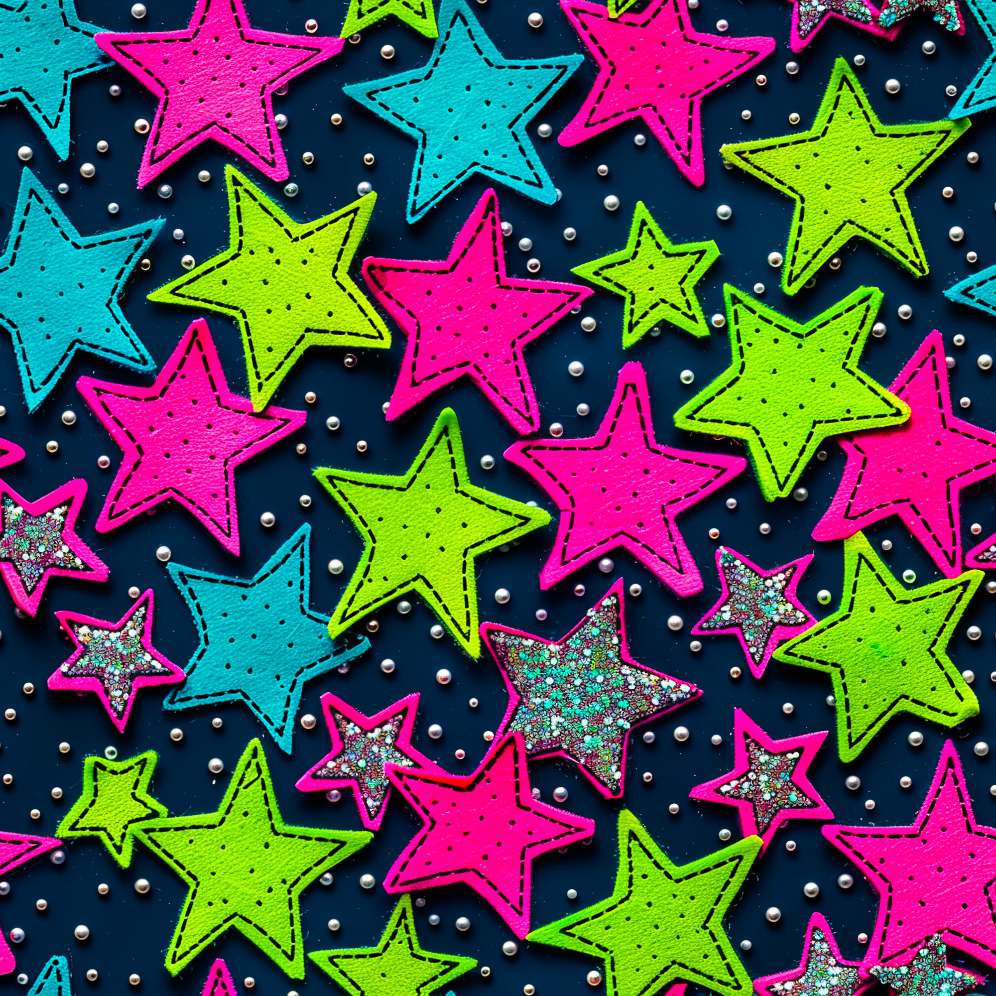 Stoff „Starrain on Black“