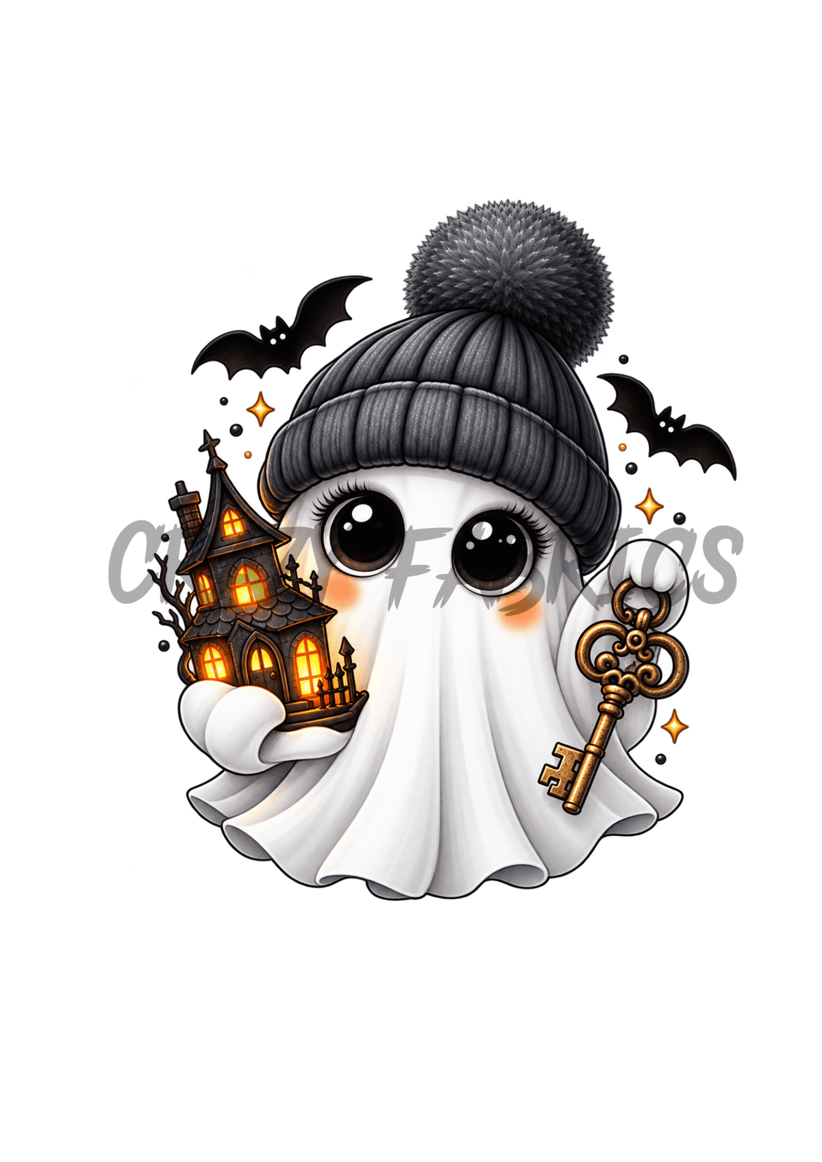Bügelbild „Geist Black“