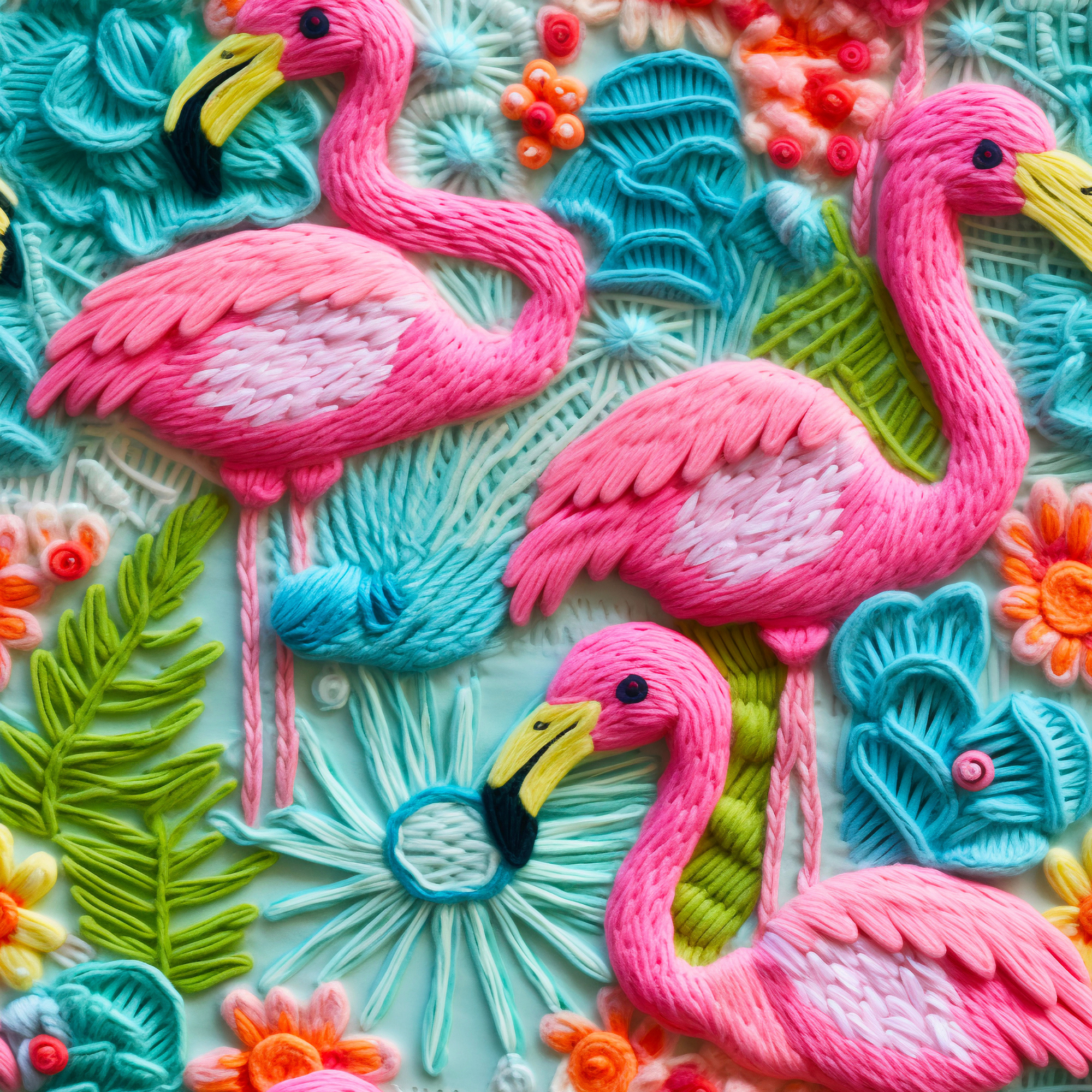 Stoff „Flamingos“