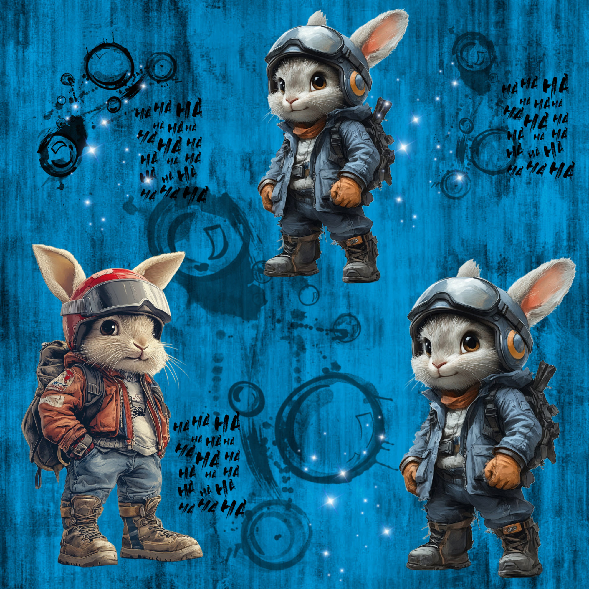 Stoff „ Hasen Abenteuer“