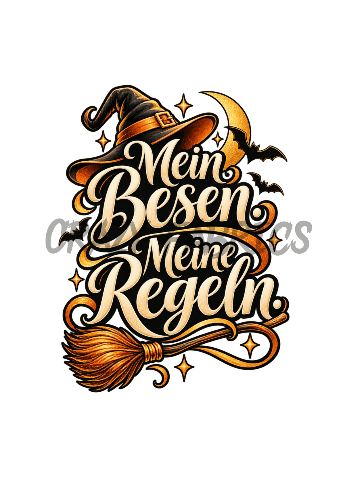 Bügelbild „mein Besen,meine Regeln“