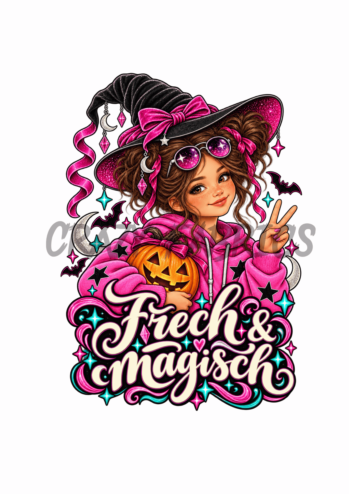 Bügelbild „Frech und magisch“
