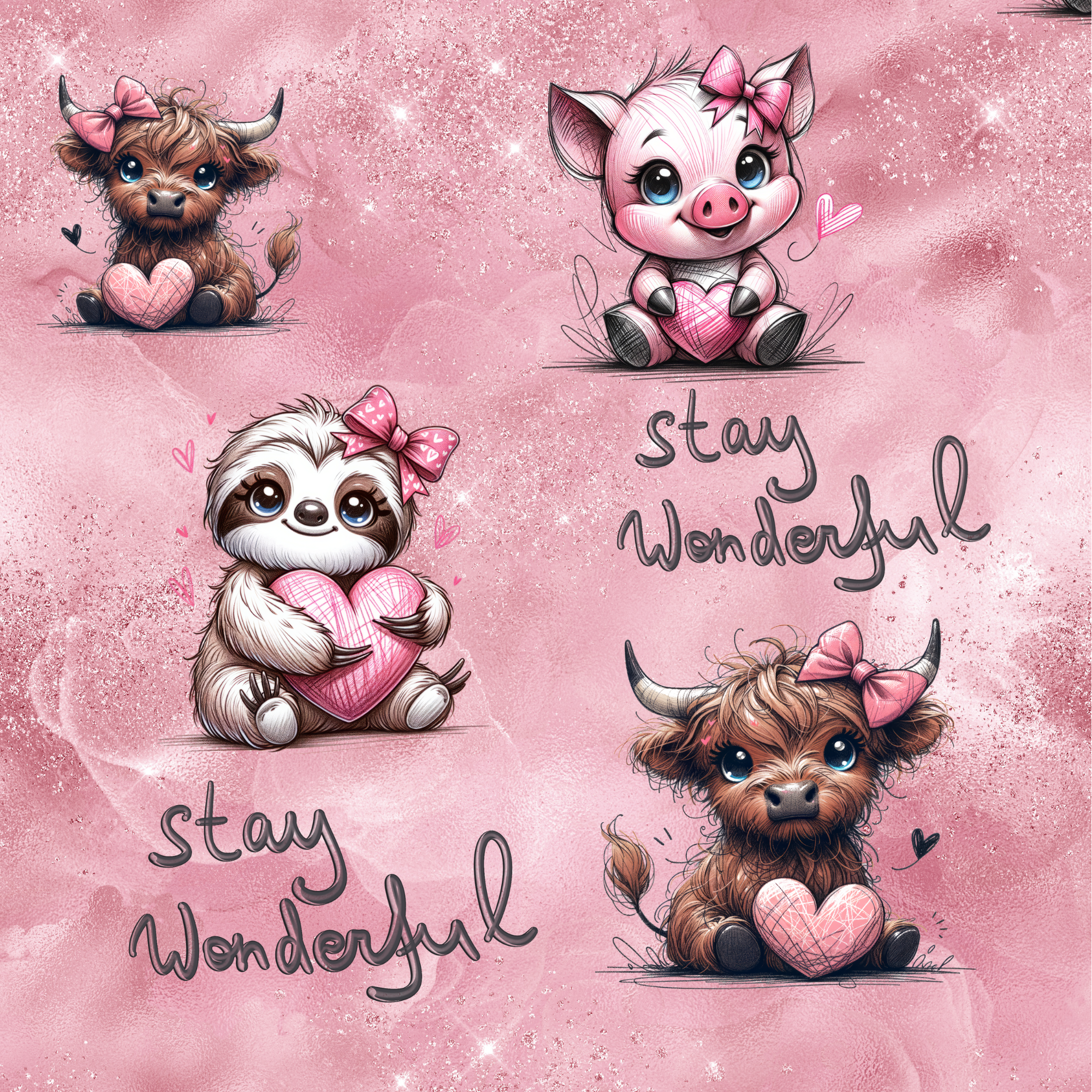 Stoff „Stay Wonderful“