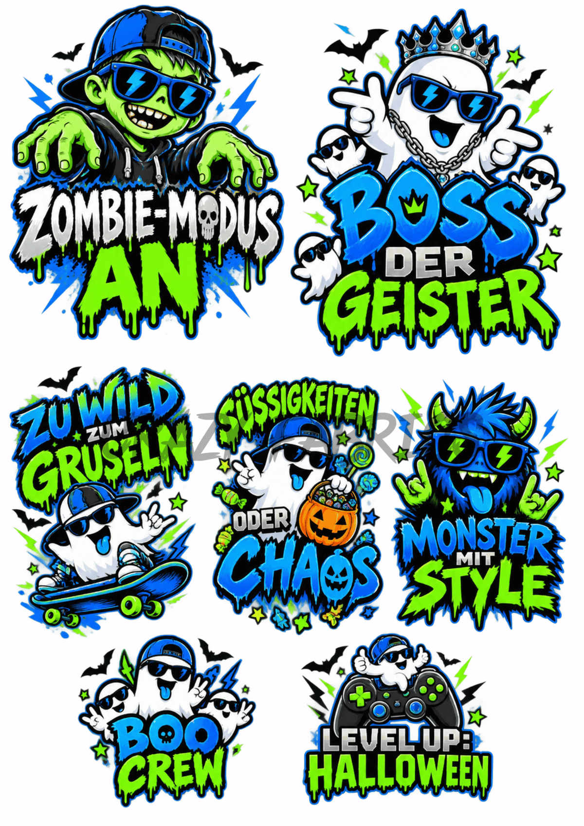 Bügelbild „Zombie Modus“