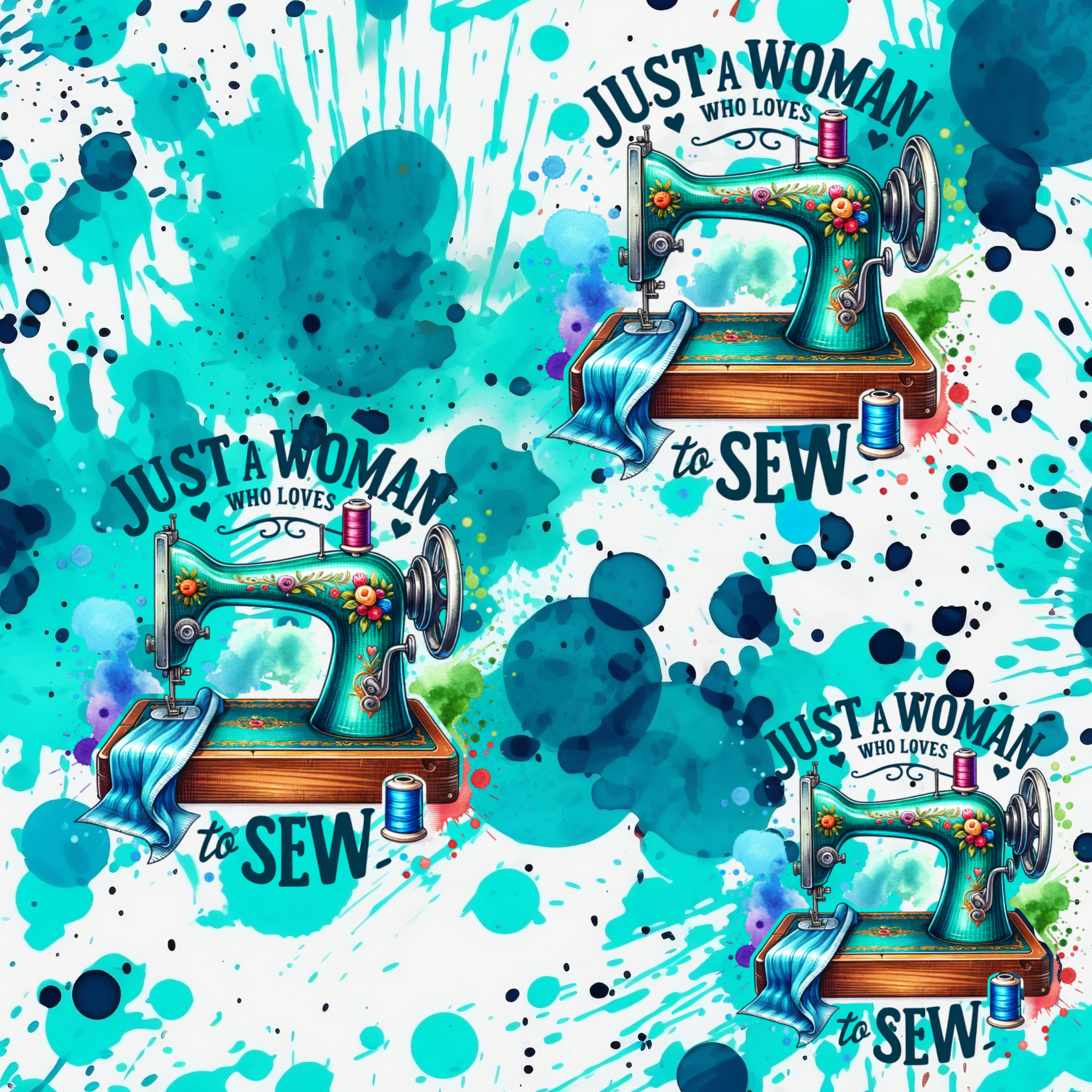 Stoff „SEW Splash Aqua“