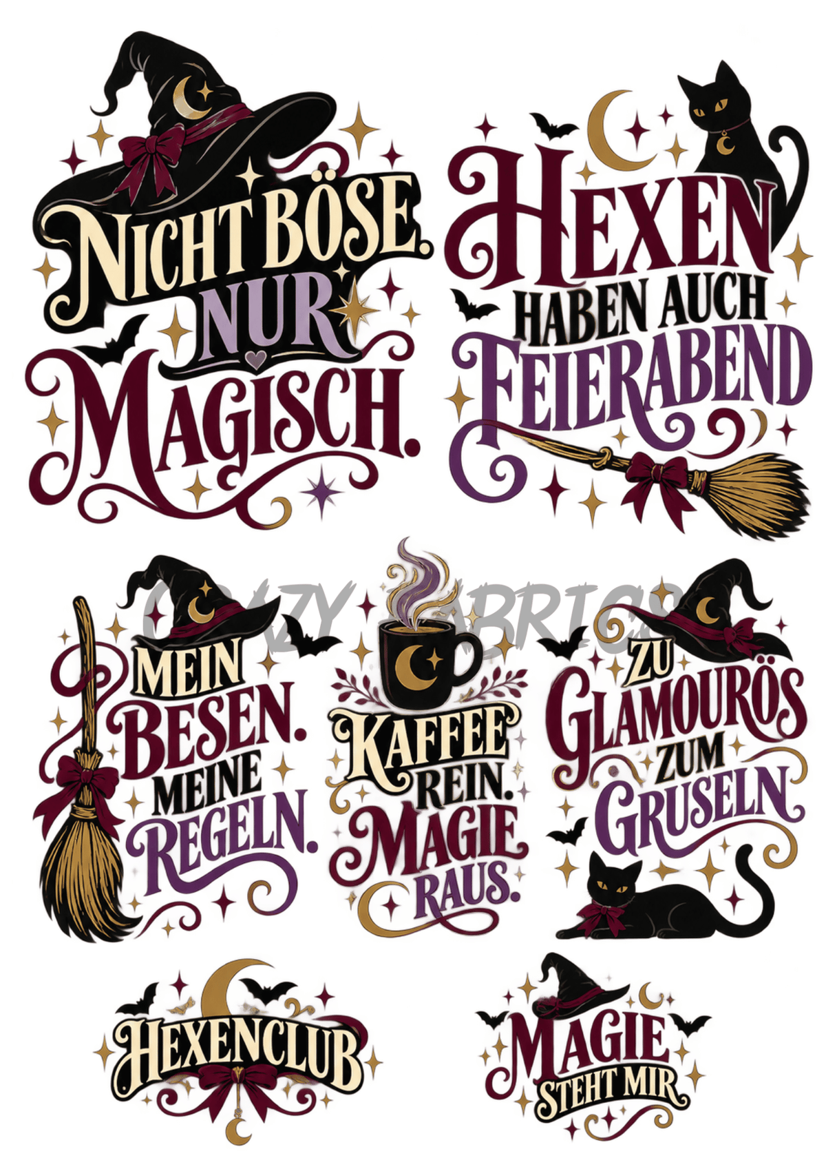 Bügelbild „Hexenclub“