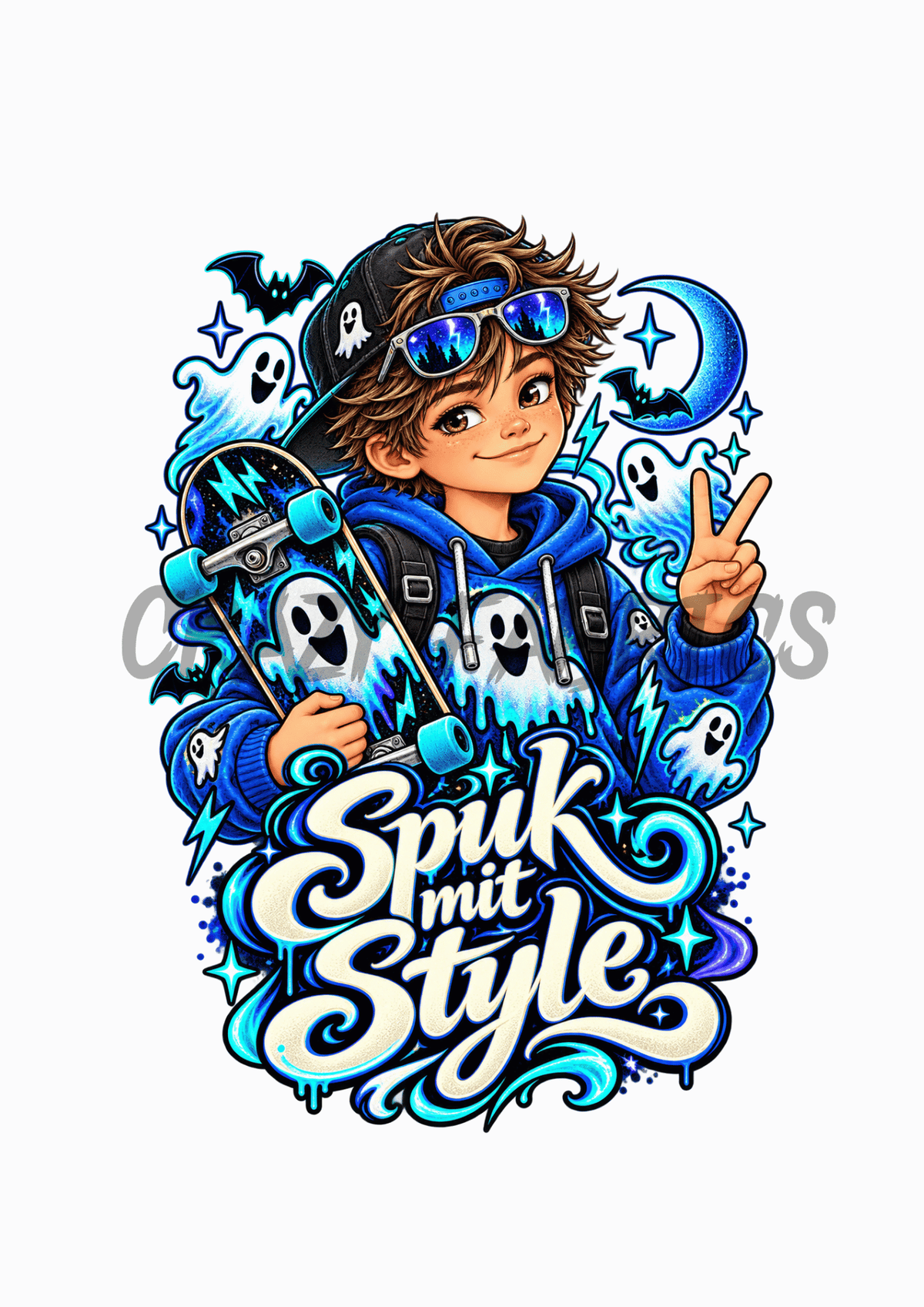 Bügelbild „Spuk mit Style“