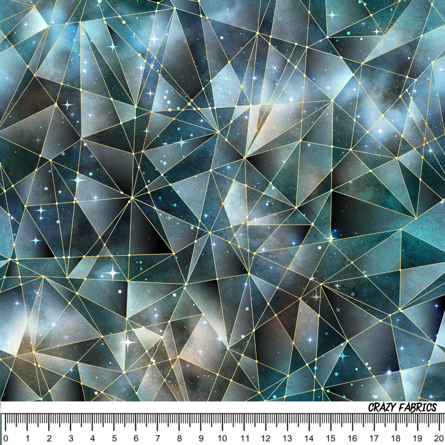 Stoff „Galaxy petrol“