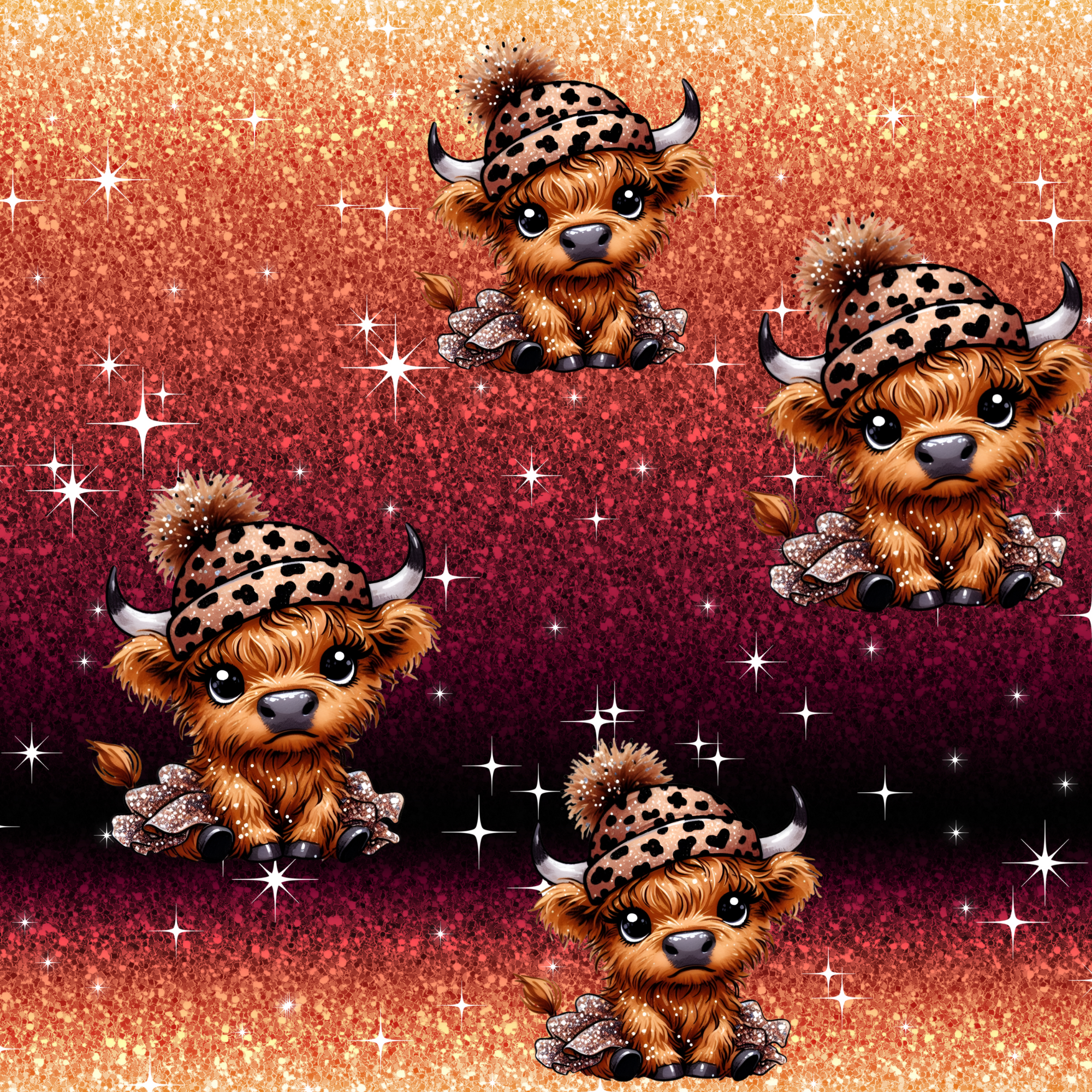 stoff „Glitzerkuh“