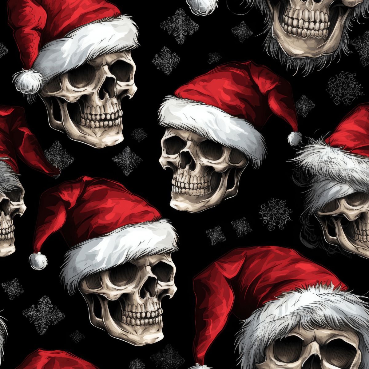 Stoff „Winter Totenkopf“ - Crazy Fabrics