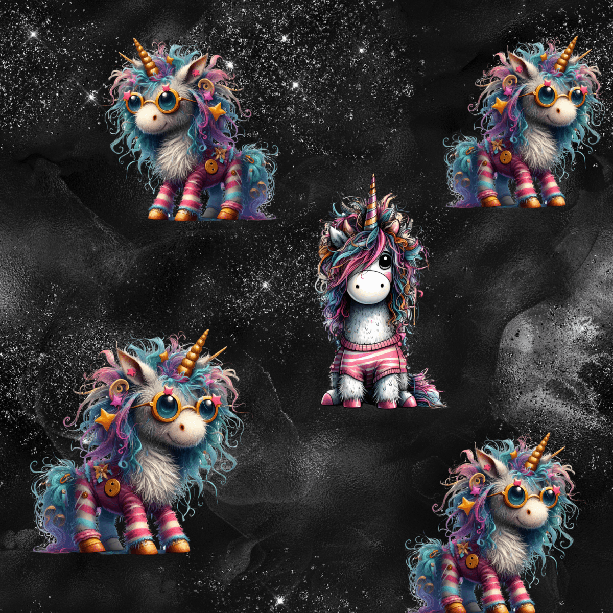 Stoff „unicorn in universe“ - Crazy Fabrics