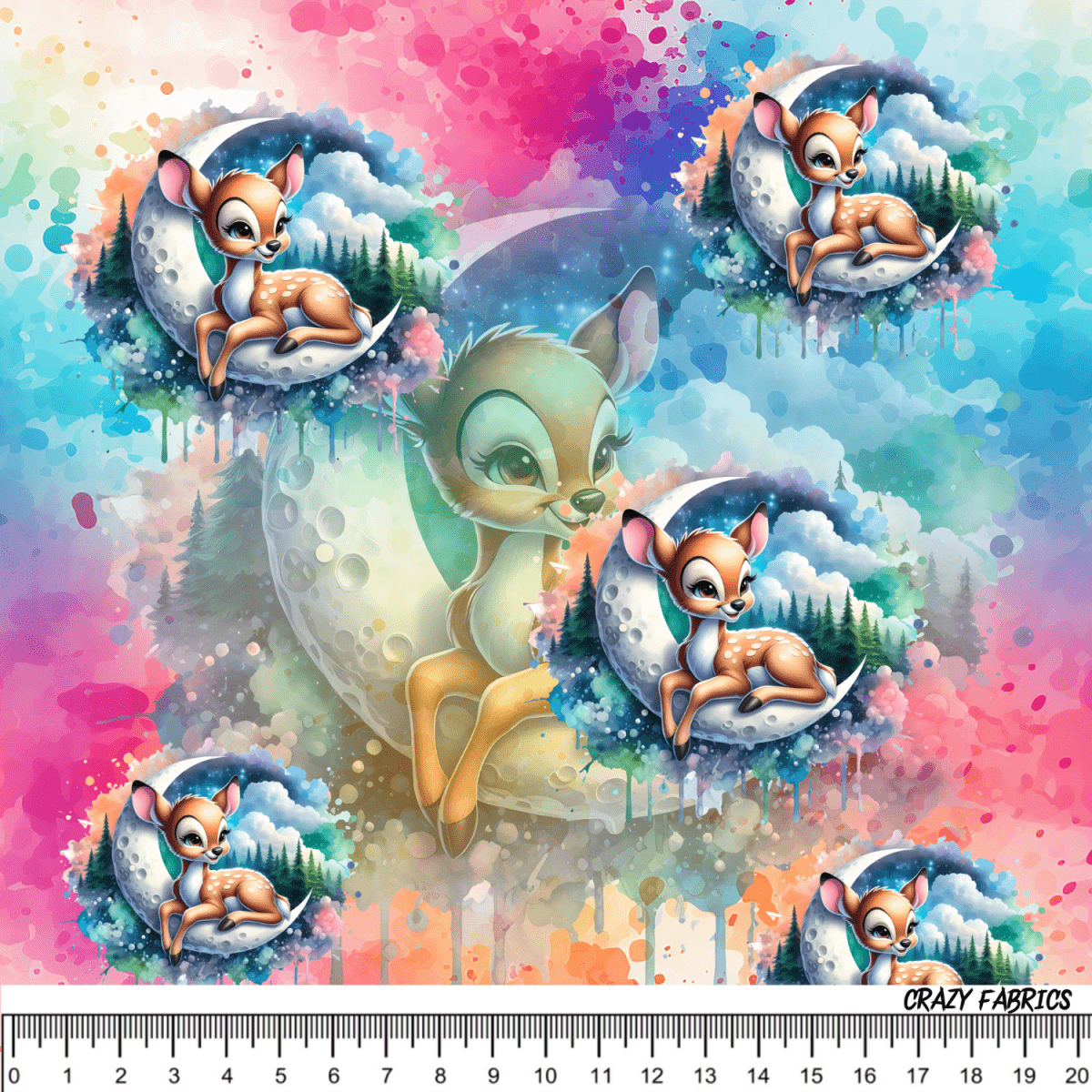 Stoff „Bambies and the Moon“ - Crazy Fabrics