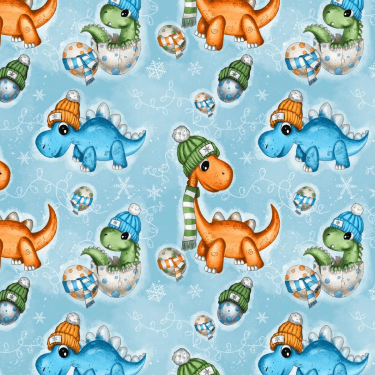 Stoff „Dino Lino Winter“