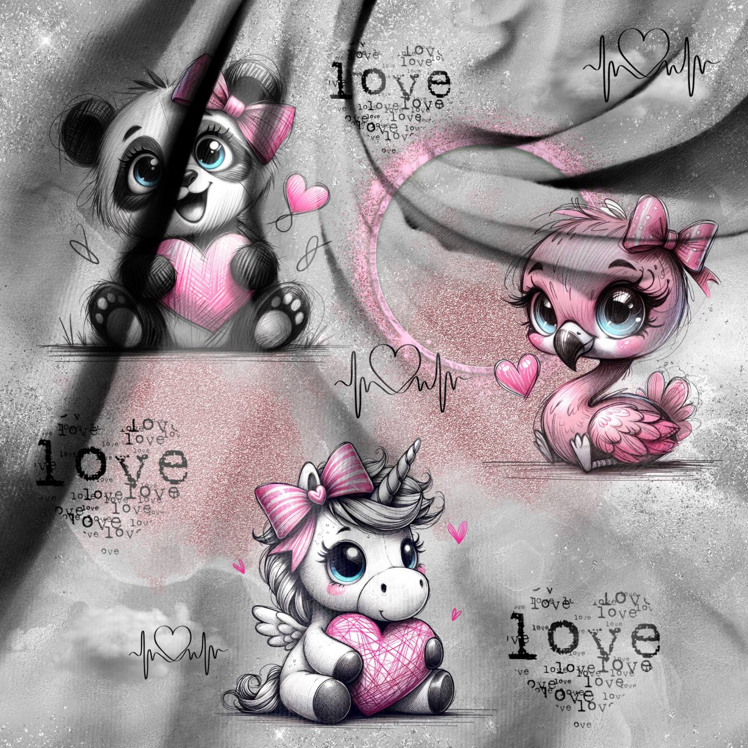 Bio Jersey „Panda Love“