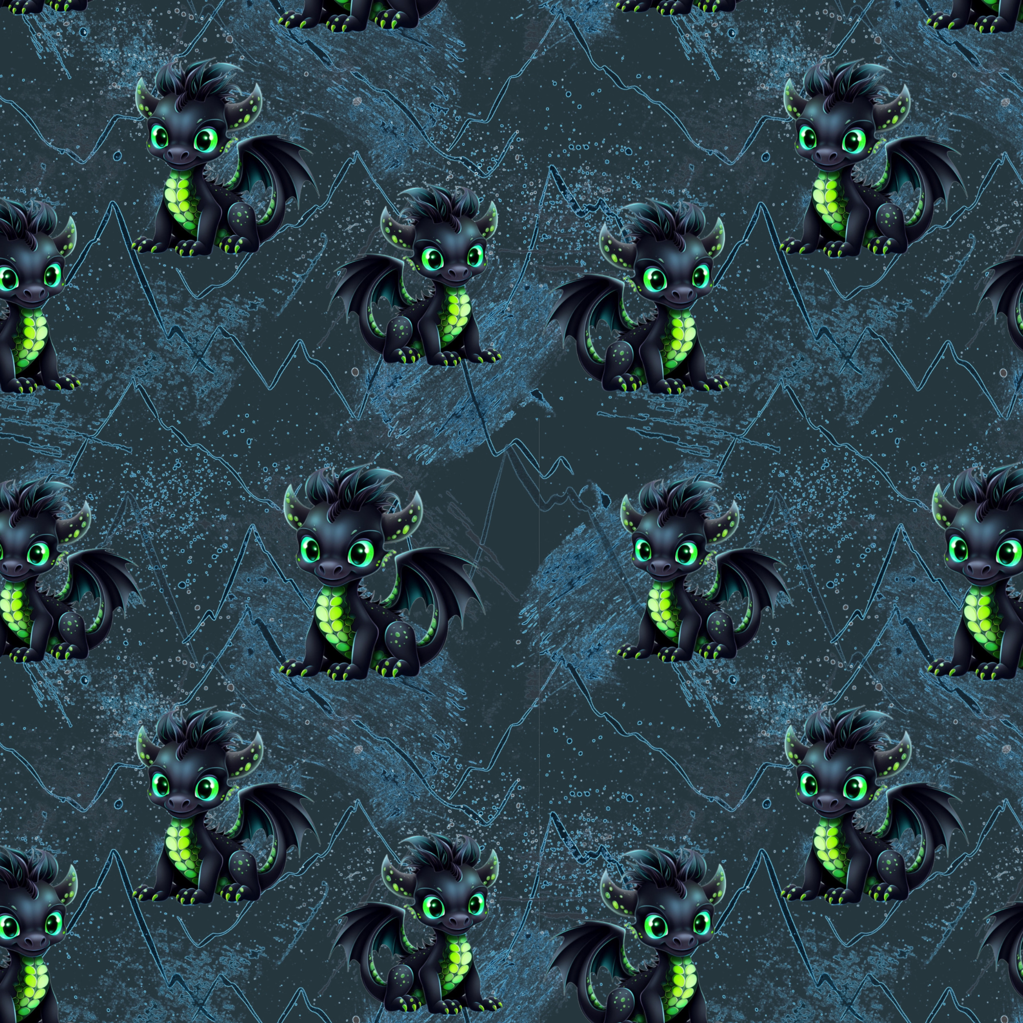 stoff „Neondrache“