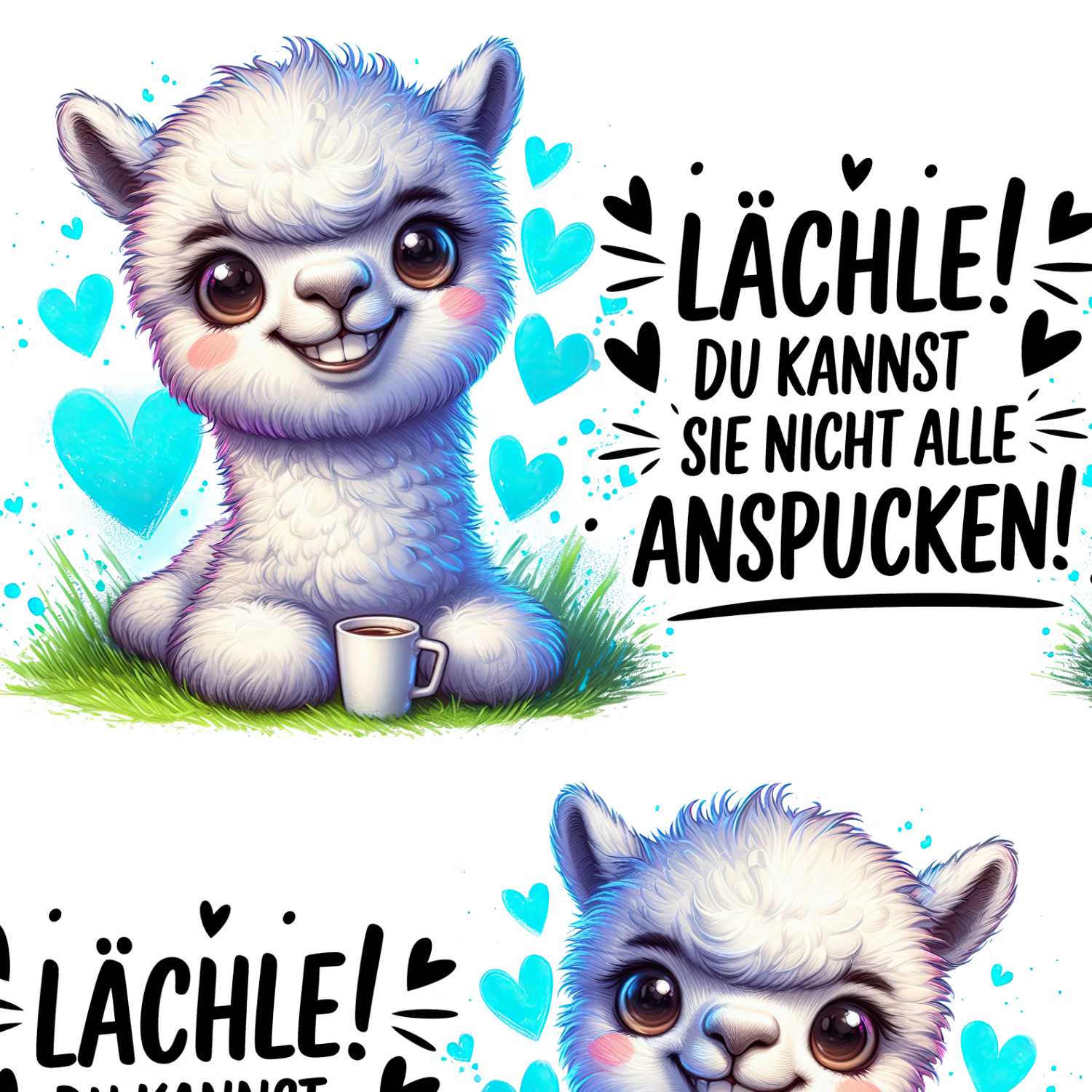 Stoff „Lächle“