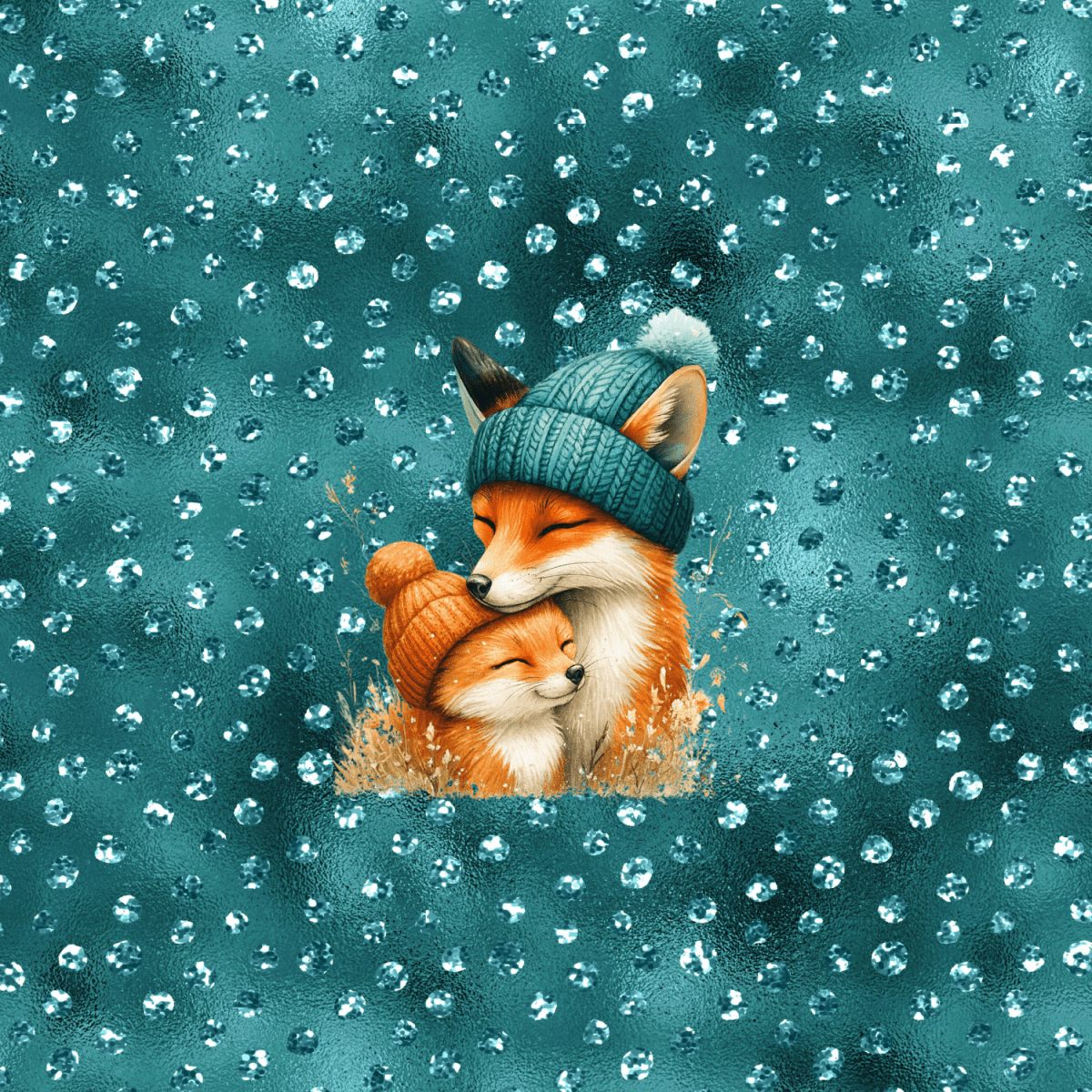 Panel „Fuchsliebe Petrol“ - Crazy Fabrics