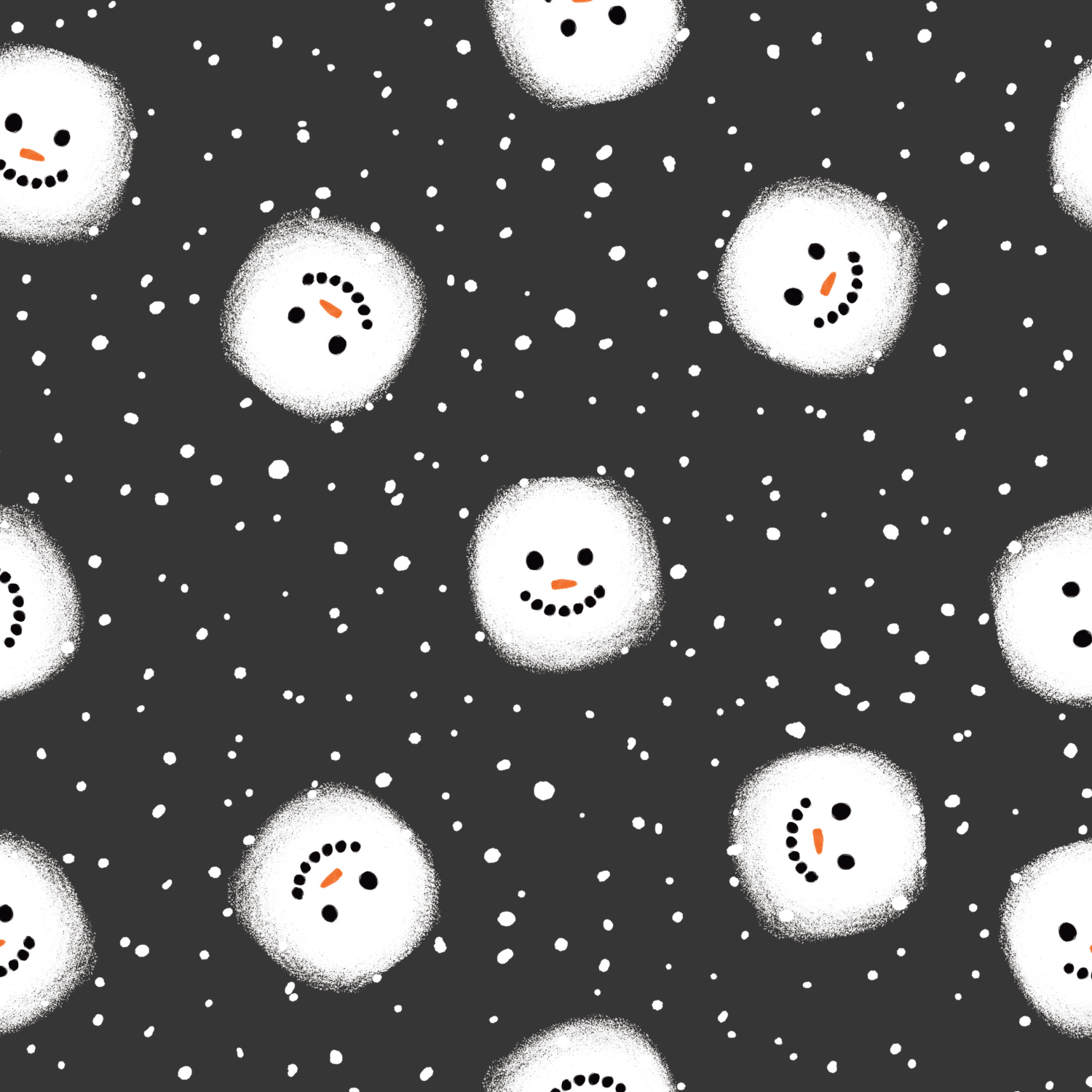 Stoff „Schneemann schlicht“