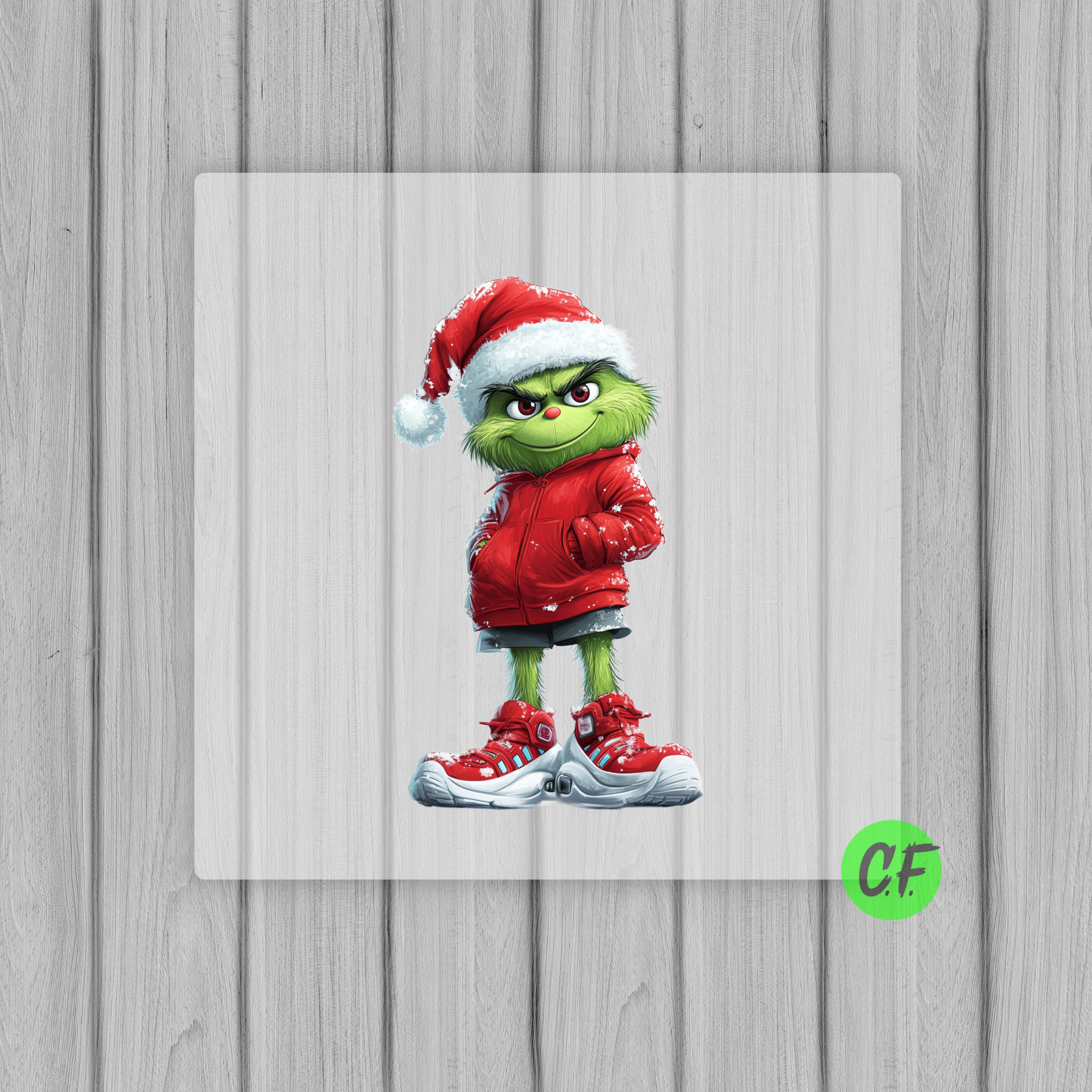 Rub On  „Weihnachtsgrinch“