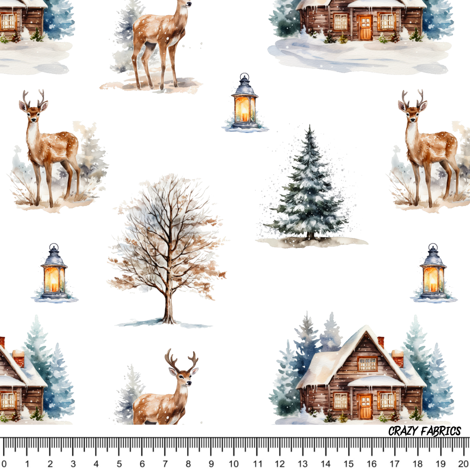 Stoff „Winter Wald“