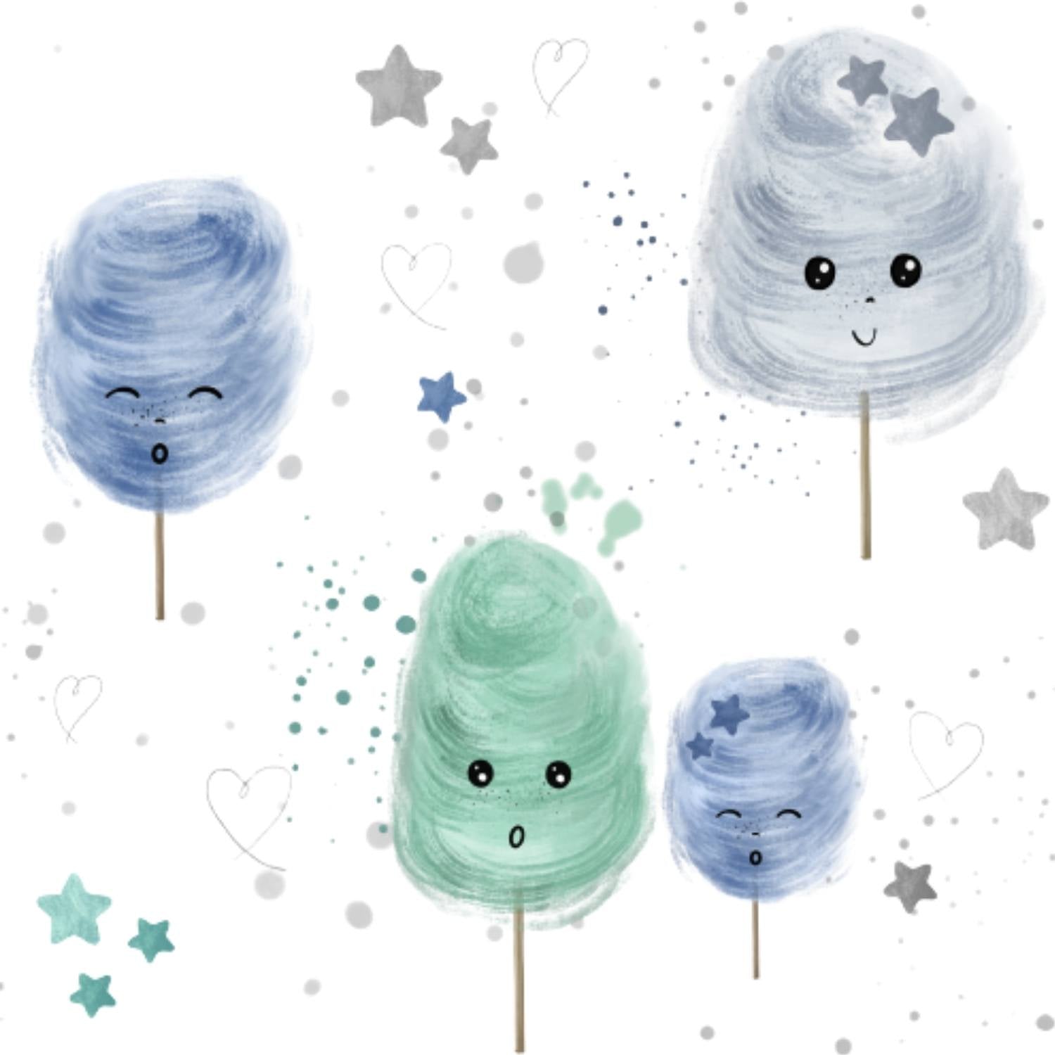 Bio Jersey „Zuckerwatte bla grün“