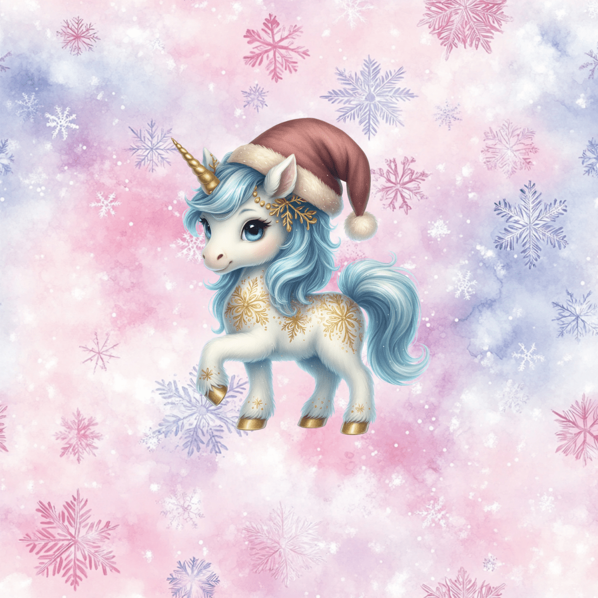 Panel „XMas Unicorn“ - Crazy Fabrics