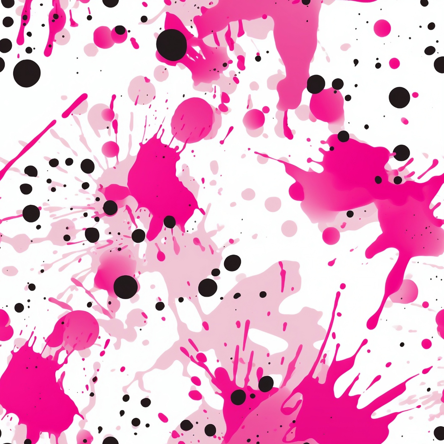 Stoff „ Splash pink weiss schwarz“