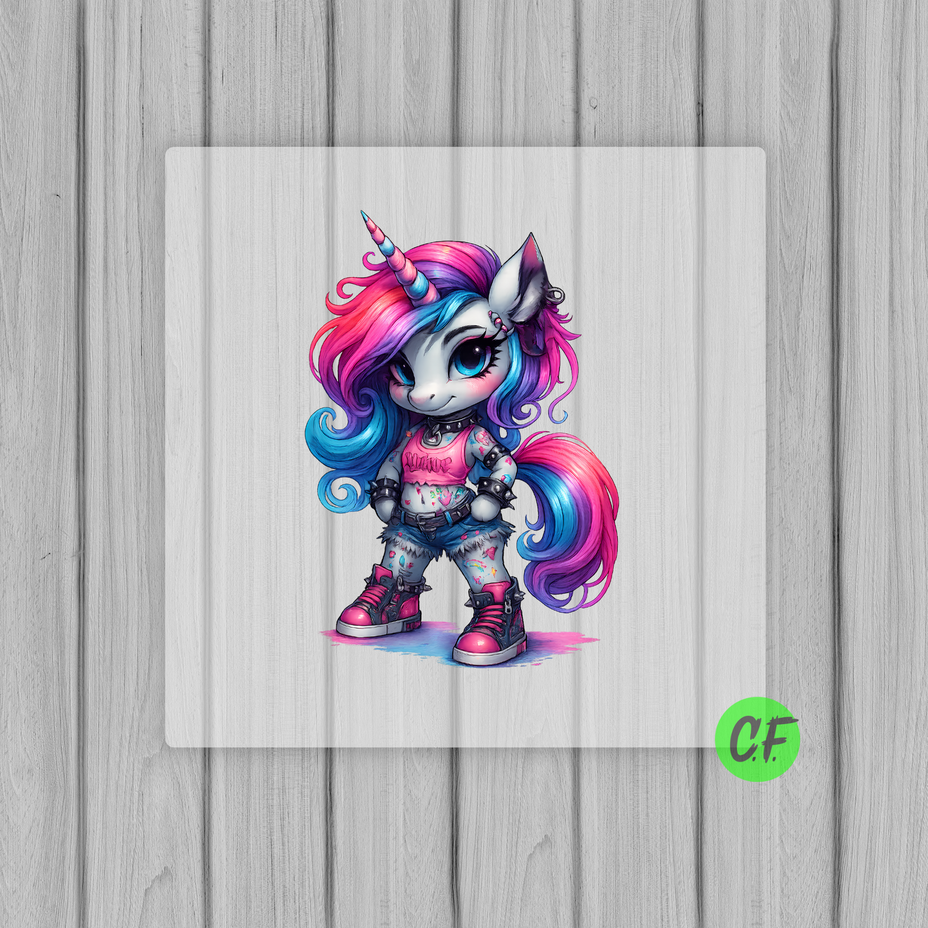 Rub On „Disco Einhorn“