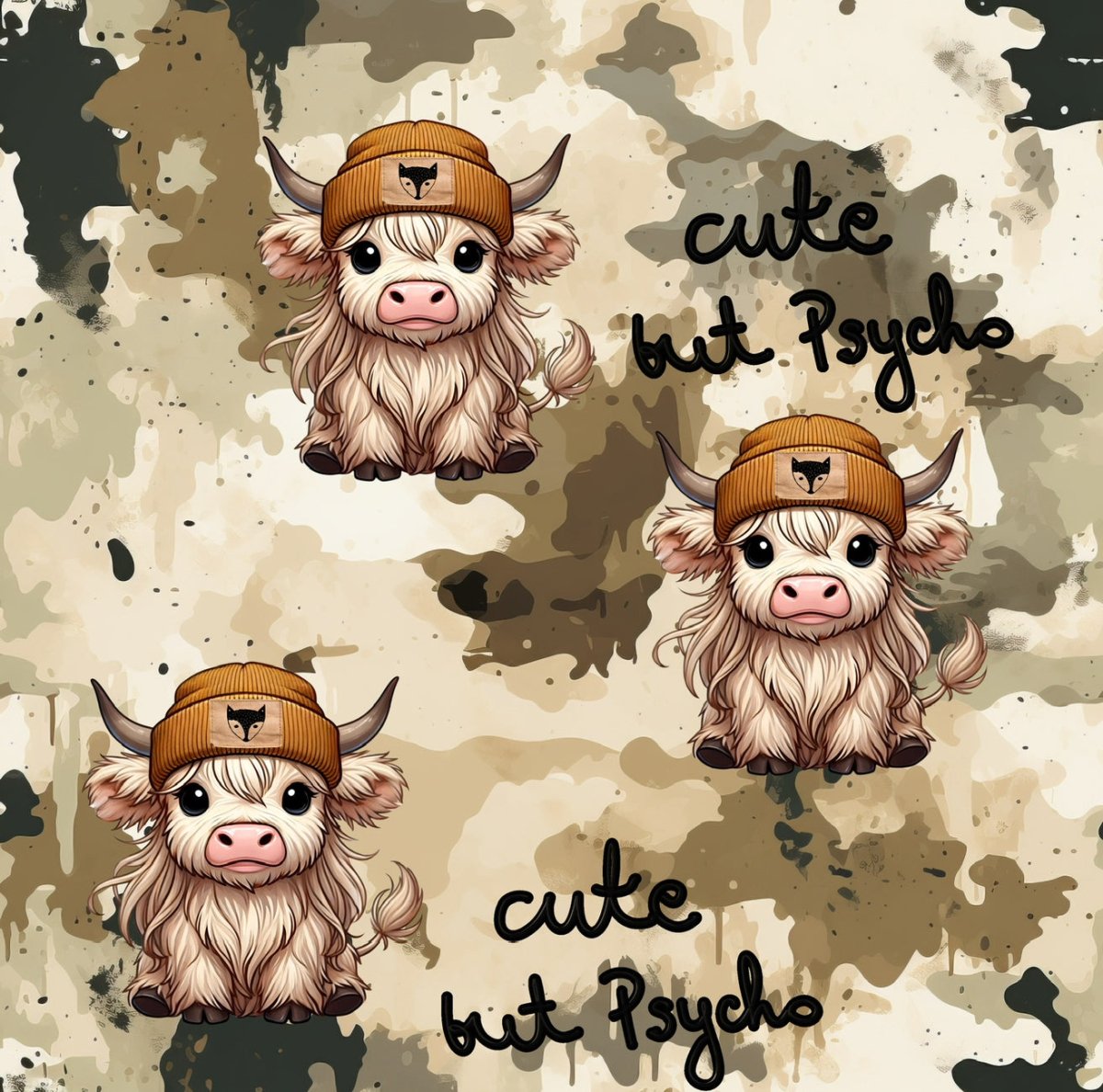 Stoff „Cute by psycho“ - Crazy Fabrics