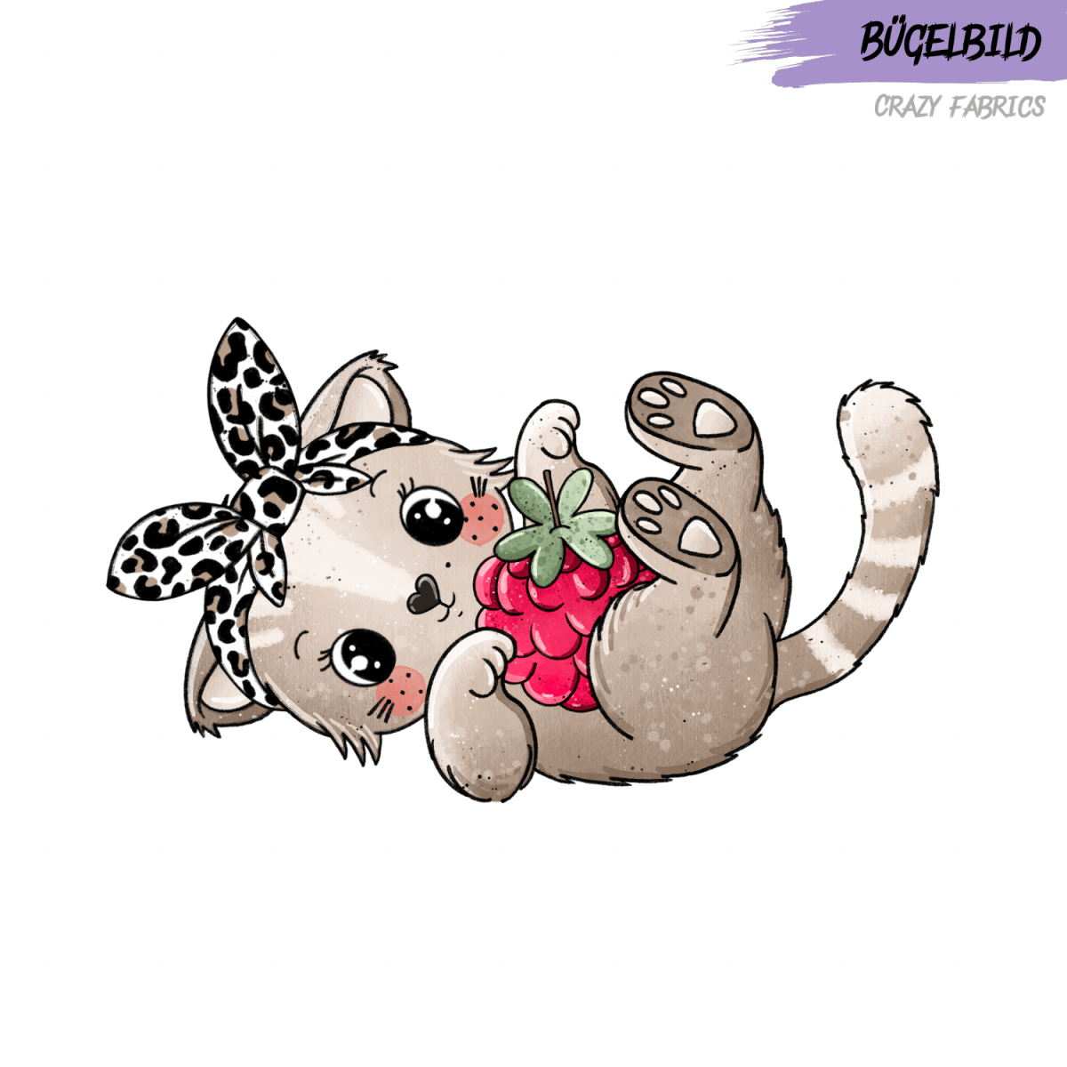 Bügelbild „Himbi Katzchen Leo" - Crazy Fabrics