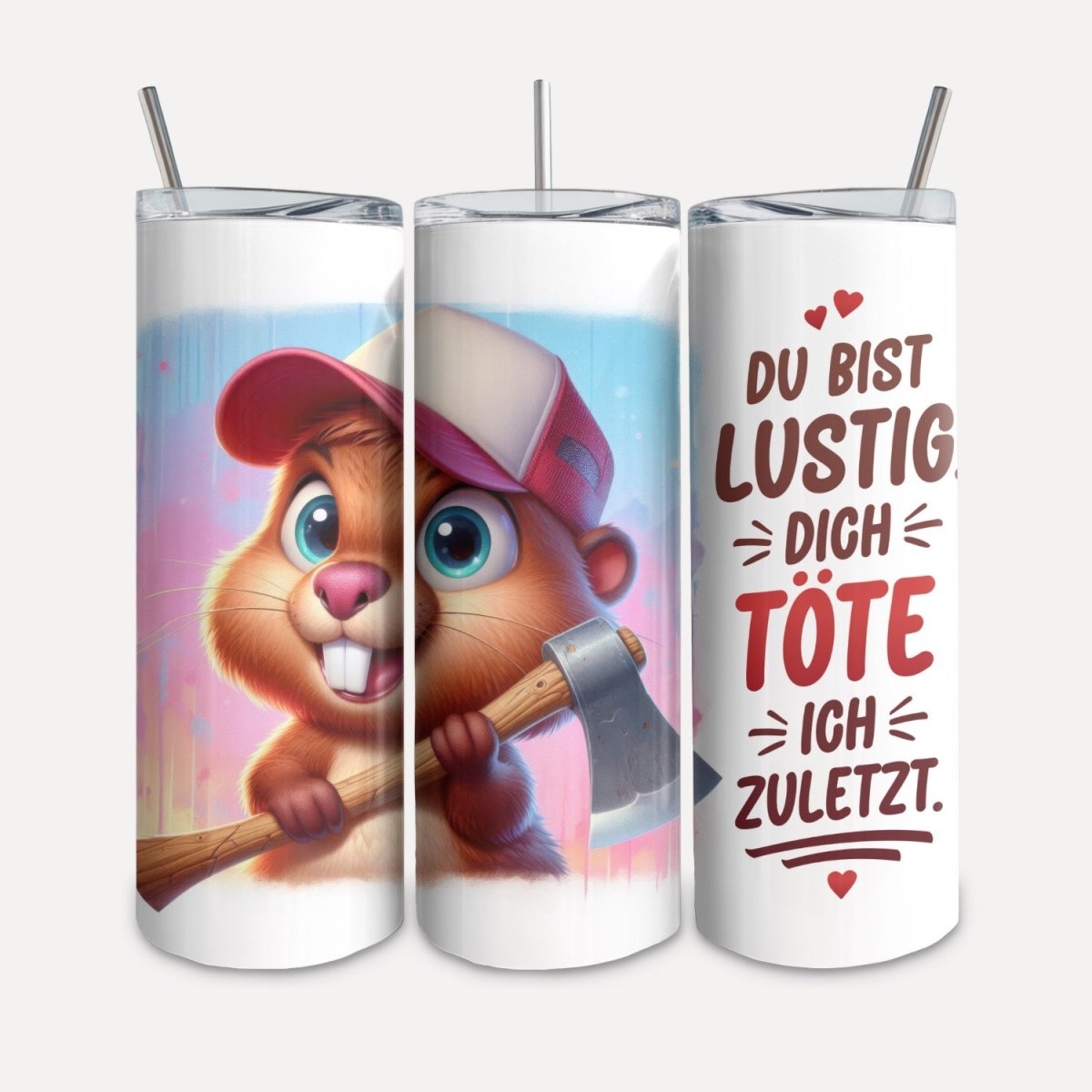 To Go Becher „Du bist lustig" - Crazy Fabrics