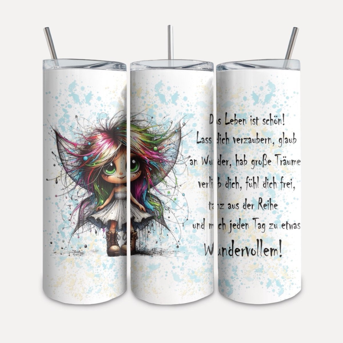 To Go Becher „Das Leben ist schön" - Crazy Fabrics