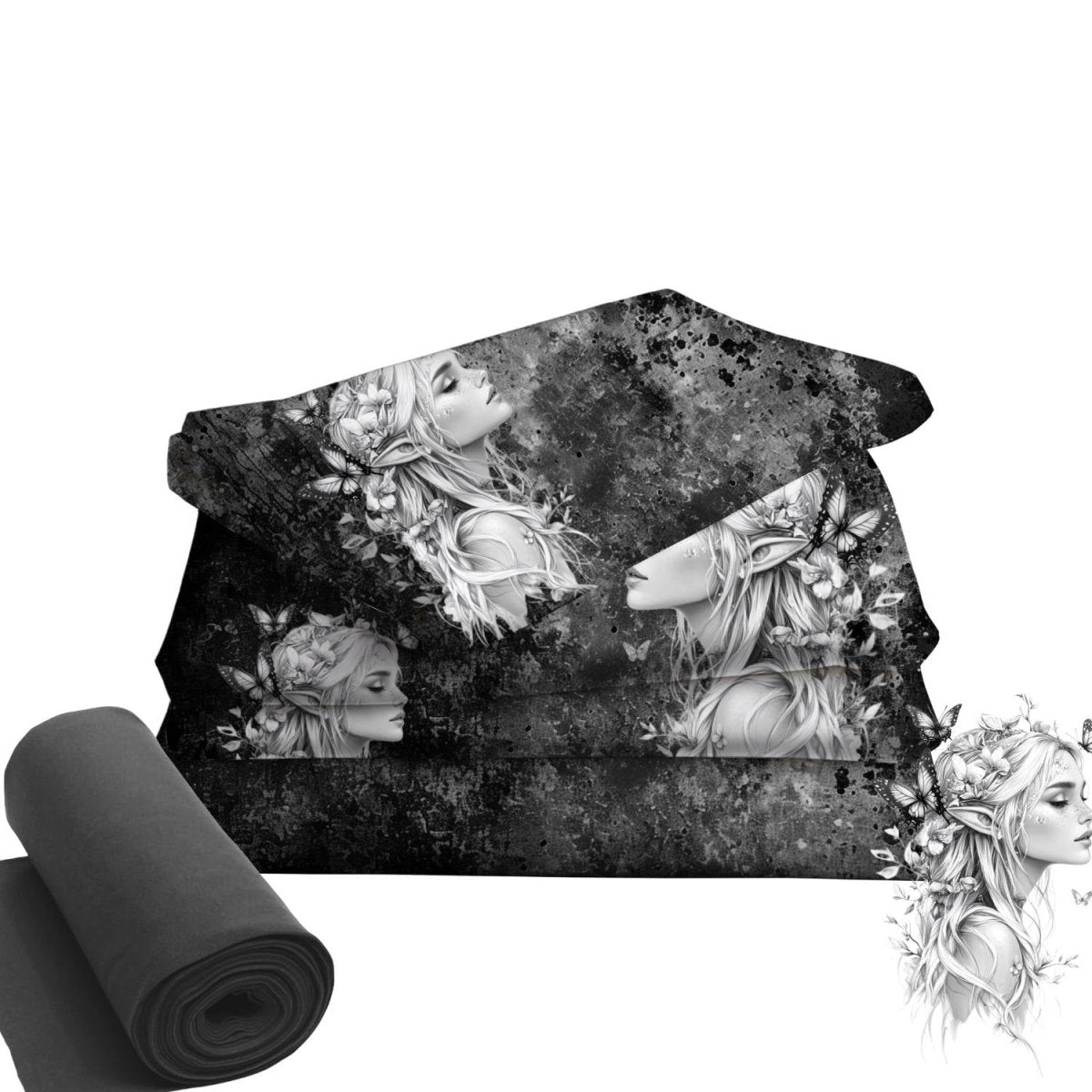 Stoff Box "Elfen Mädchen Black Edition" - Crazy Fabrics