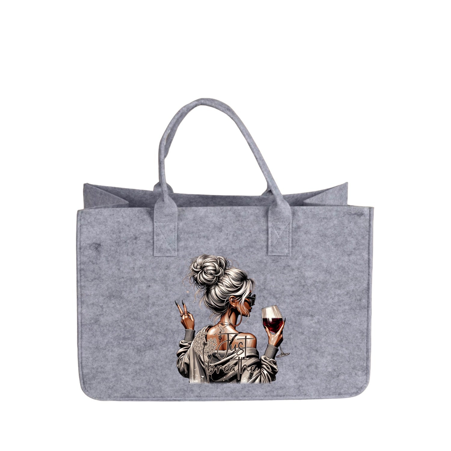 Filztasche "Just breather!