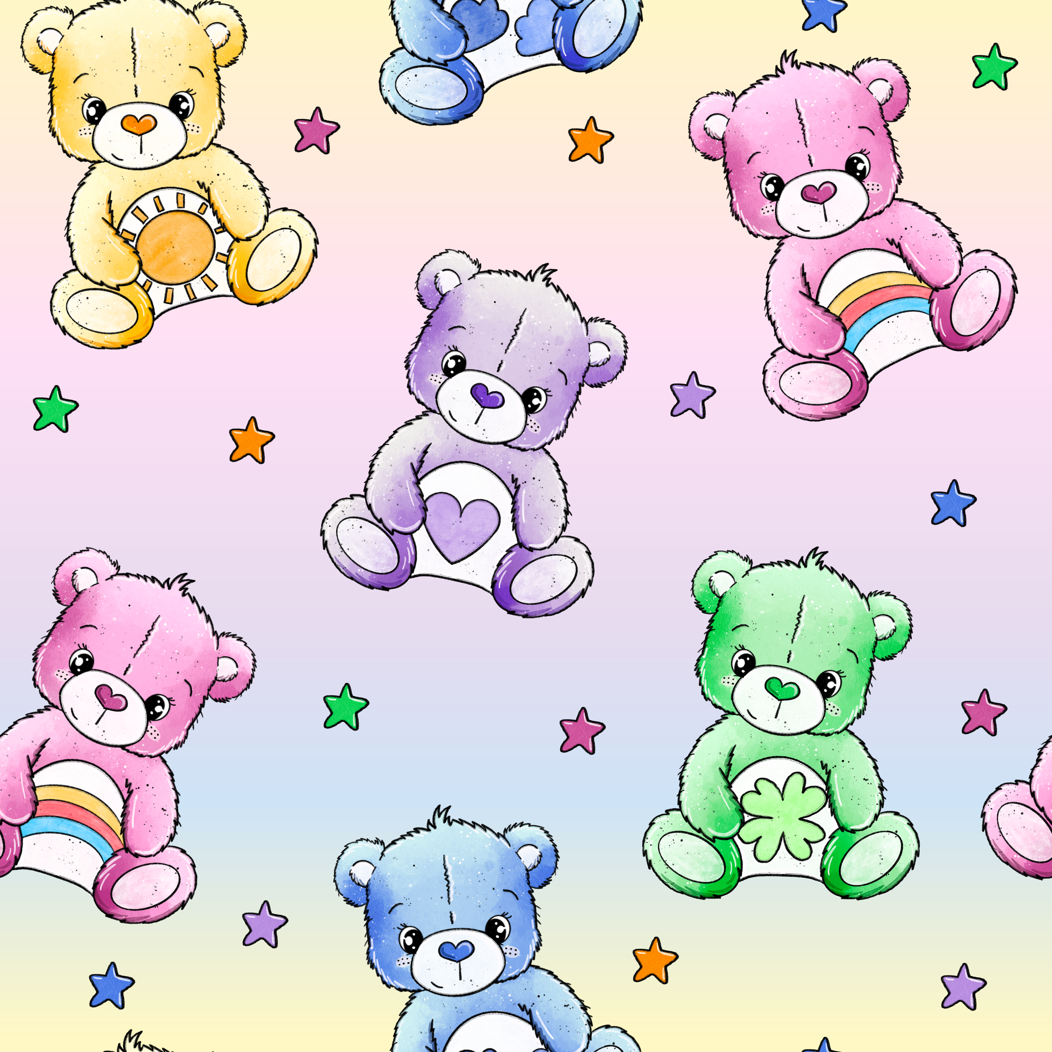 Flauschi „Glücksbärchen Pastell“