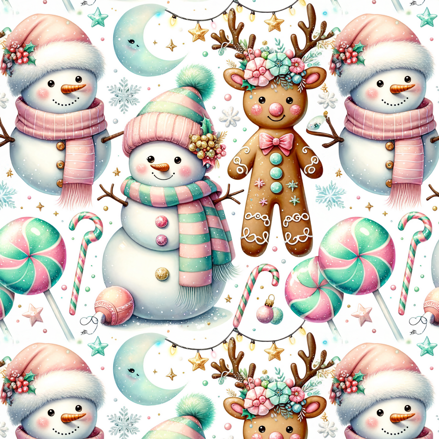 Stoff „ Pastell Wintertraum“
