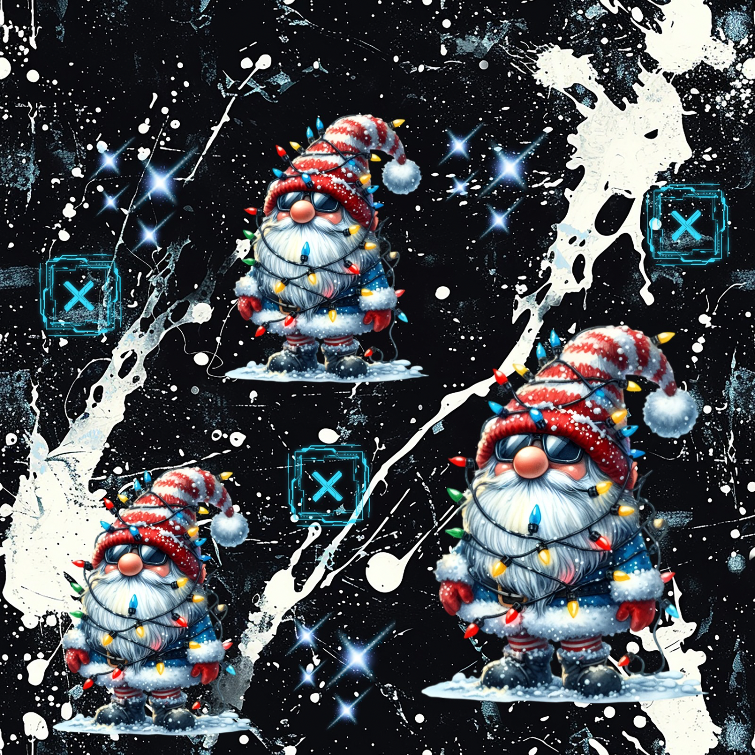 Stoff „X-Mas Santa“