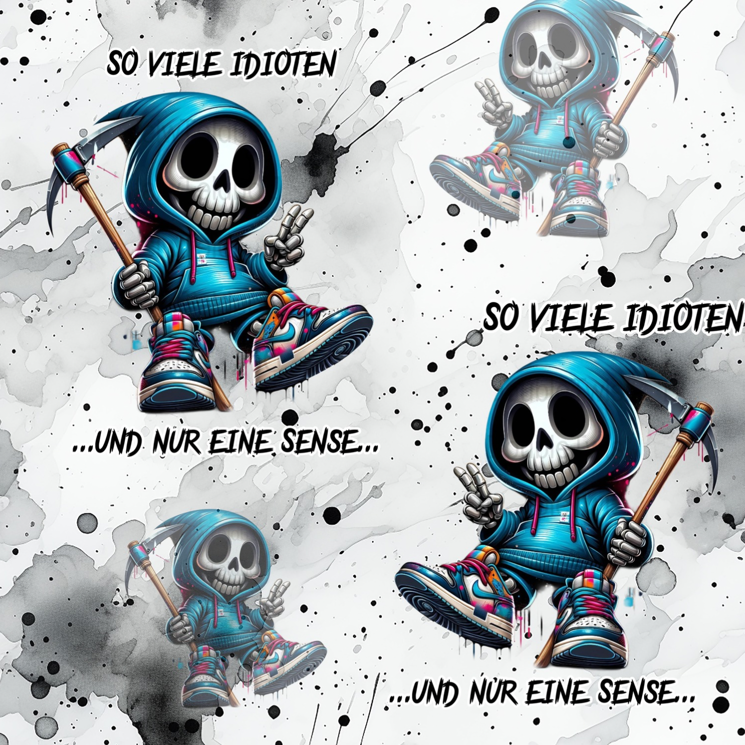 Stoff „so viele Idioten“